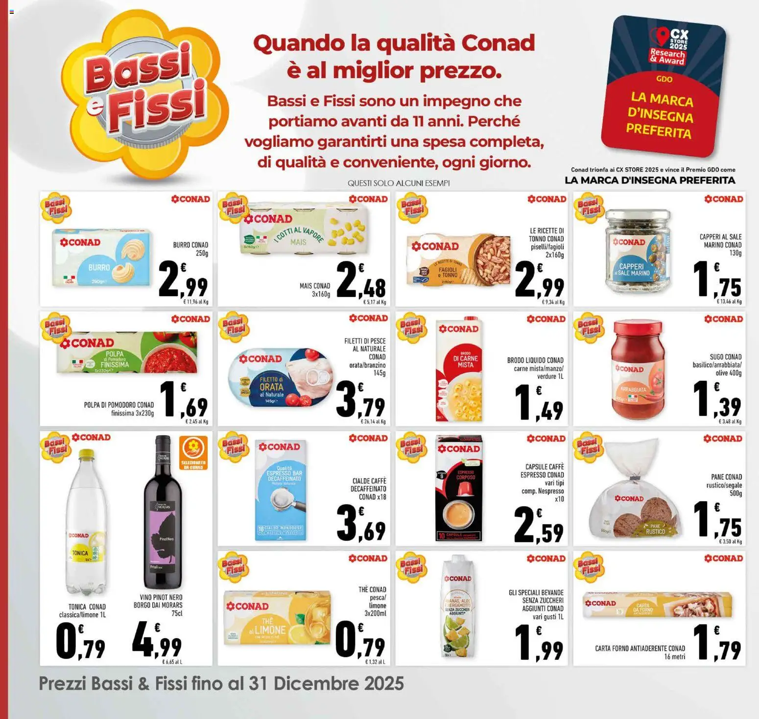 Volantino Conad del 01.12.2025 | Pagina: 22 | Prodotti: Limone, Olive, Vino, Mais