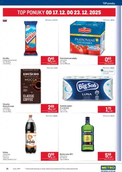 Metro leták platný od 10.12.2025 | Strana: 39 | Produkty: Becherovka, Paradajky, Kofola, Toaletný papier