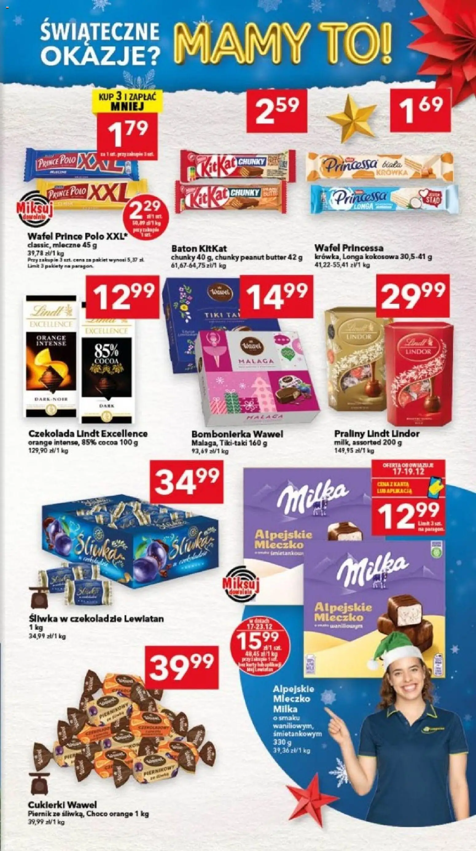 Lewiatan gazetka - Bydgoszcz od 17.12.2025 | Strona: 10 | Produkty: Prince polo xxl, Praliny, Milka, Cukierki