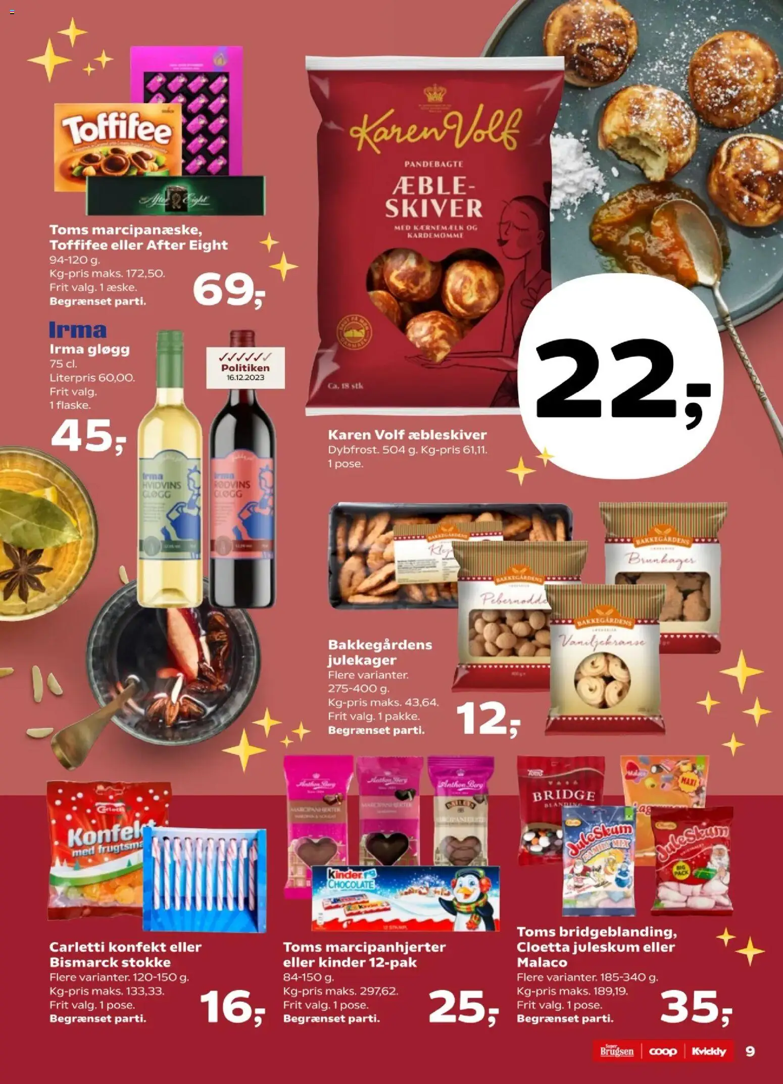 Kvickly tilbudsavis – gyldig fra 31.10.2025 | Side: 9 | Produkter: Vaniljekranse, Brunkager, Kardemomme, Kærnemælk