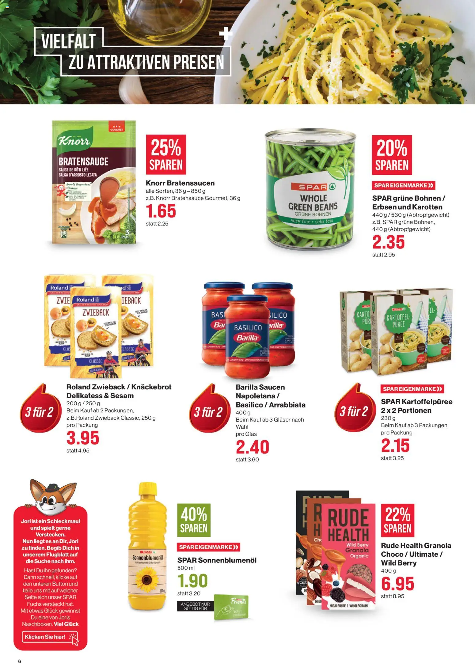 SPAR Aktionen – gültig ab 15.01.2026 | Seite: 6 | Produkte: Barilla, Erbsen