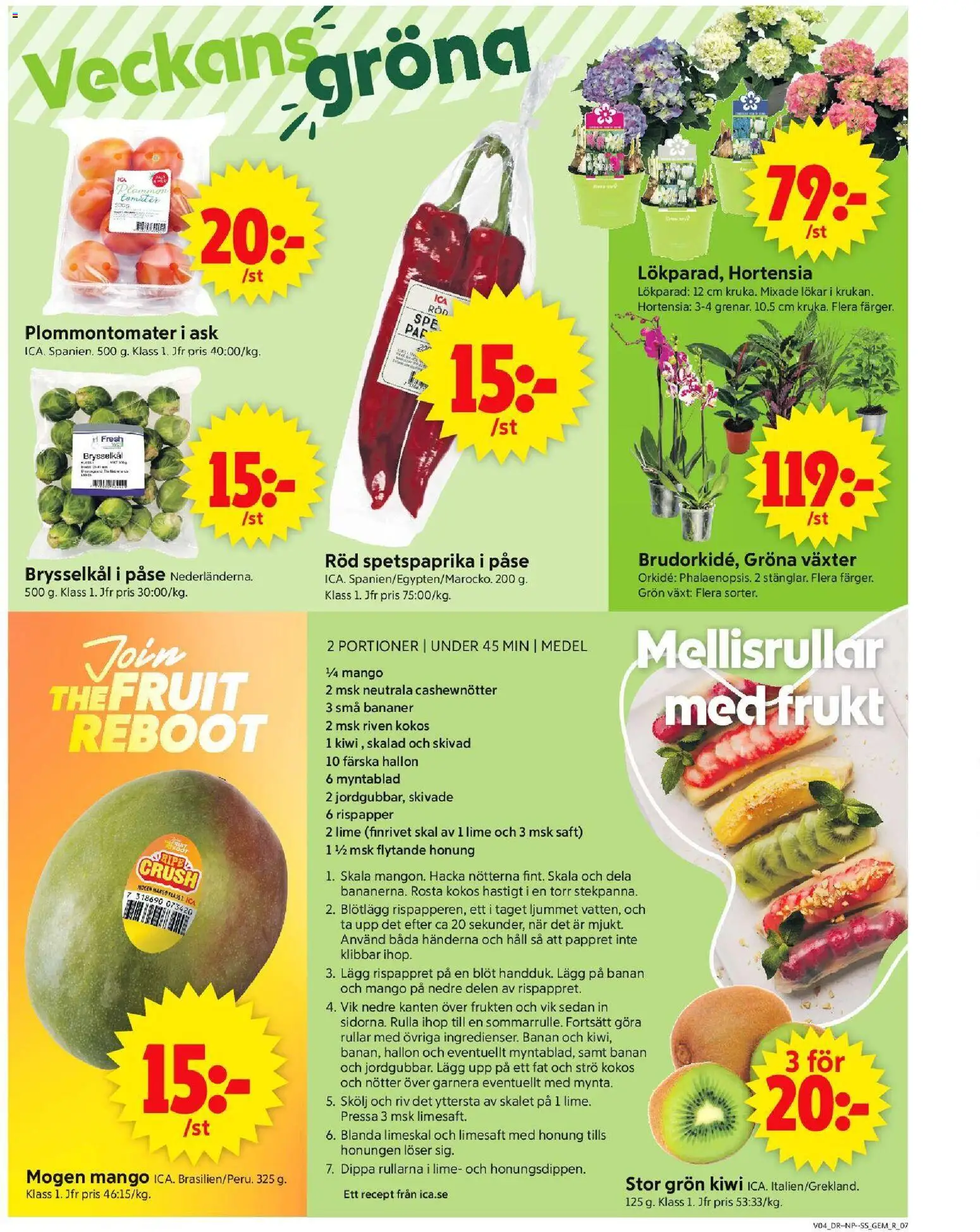 ICA Supermarket reklamblad aktuell från 19.01.2026 | Sida: 9 | Produkter: Gem, Kiwi, Lime, Mango