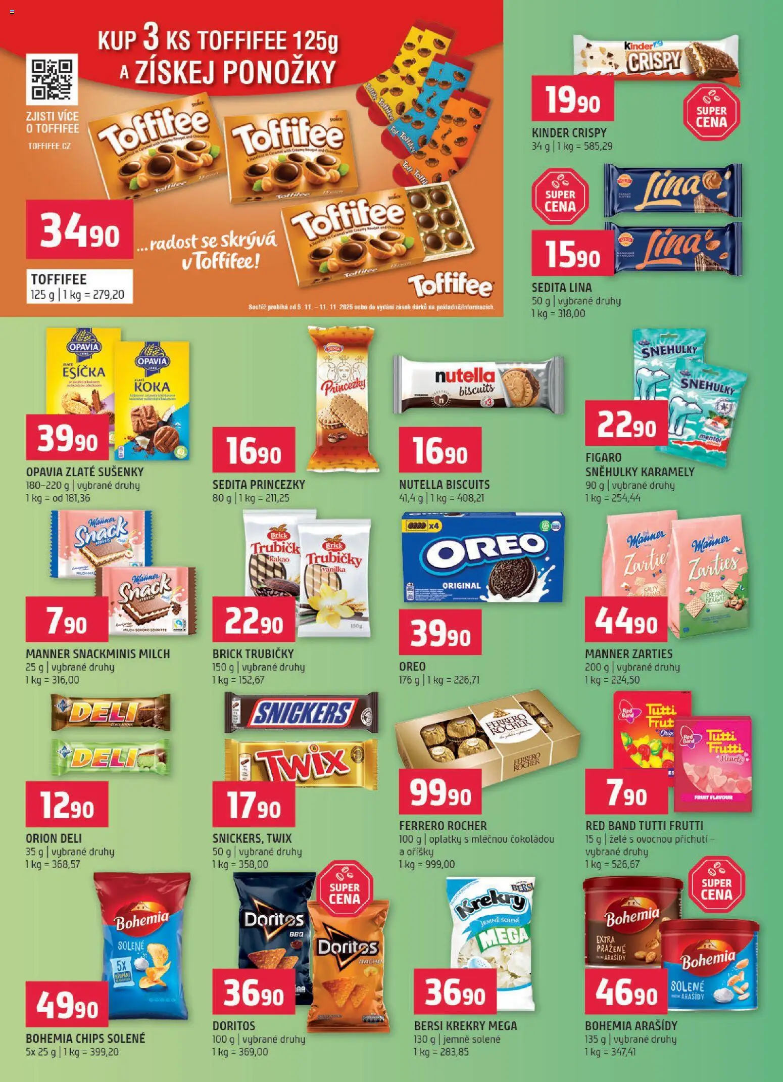 Terno leták - Prachatice od 05.11.2025 | Strana: 8 | Produkty: Doritos, Oříšky, Bohemia chips, Kinder