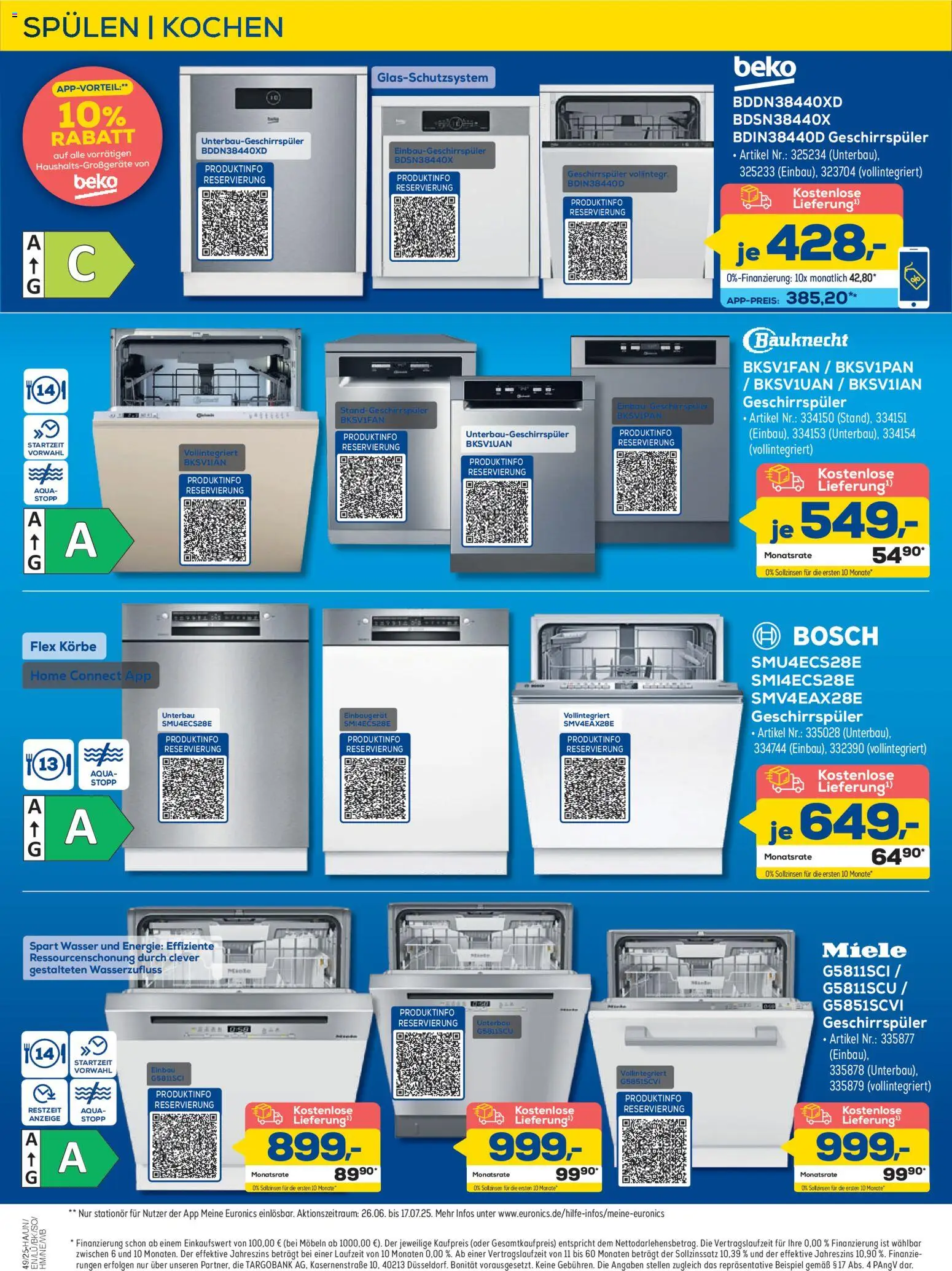 Euronics Haushaltsgeräte Spezial! – gültig ab 27.11.2025 | Seite: 6 | Produkte: Miele, Bosch, Geschirrspüler, Wasser