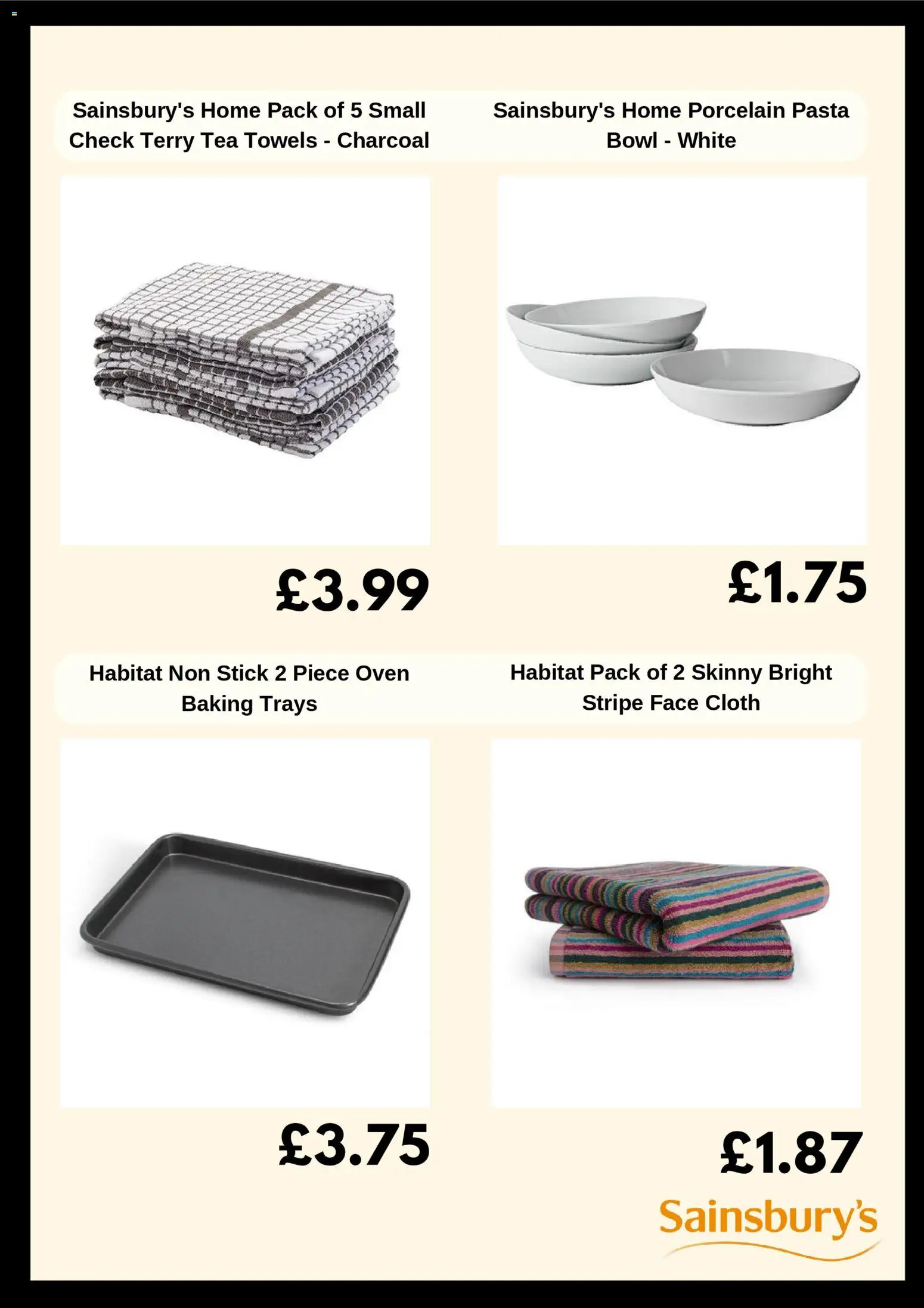 {H1} | Page: 2 | Products: Towels, Tea, Pasta, Oven