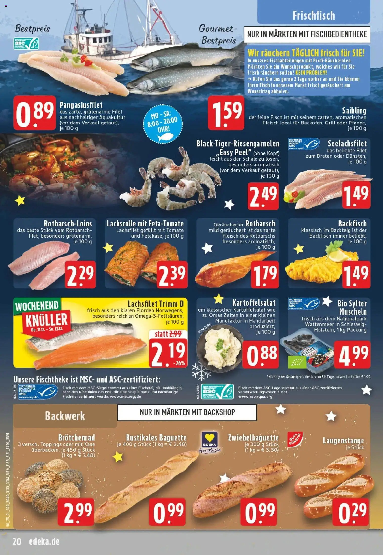 Edeka prospekt Kerken-Nieukerk	 – gültig ab 07.12.2025 | Seite: 20 | Produkte: Käse, Baguette, Fisch, Fleisch