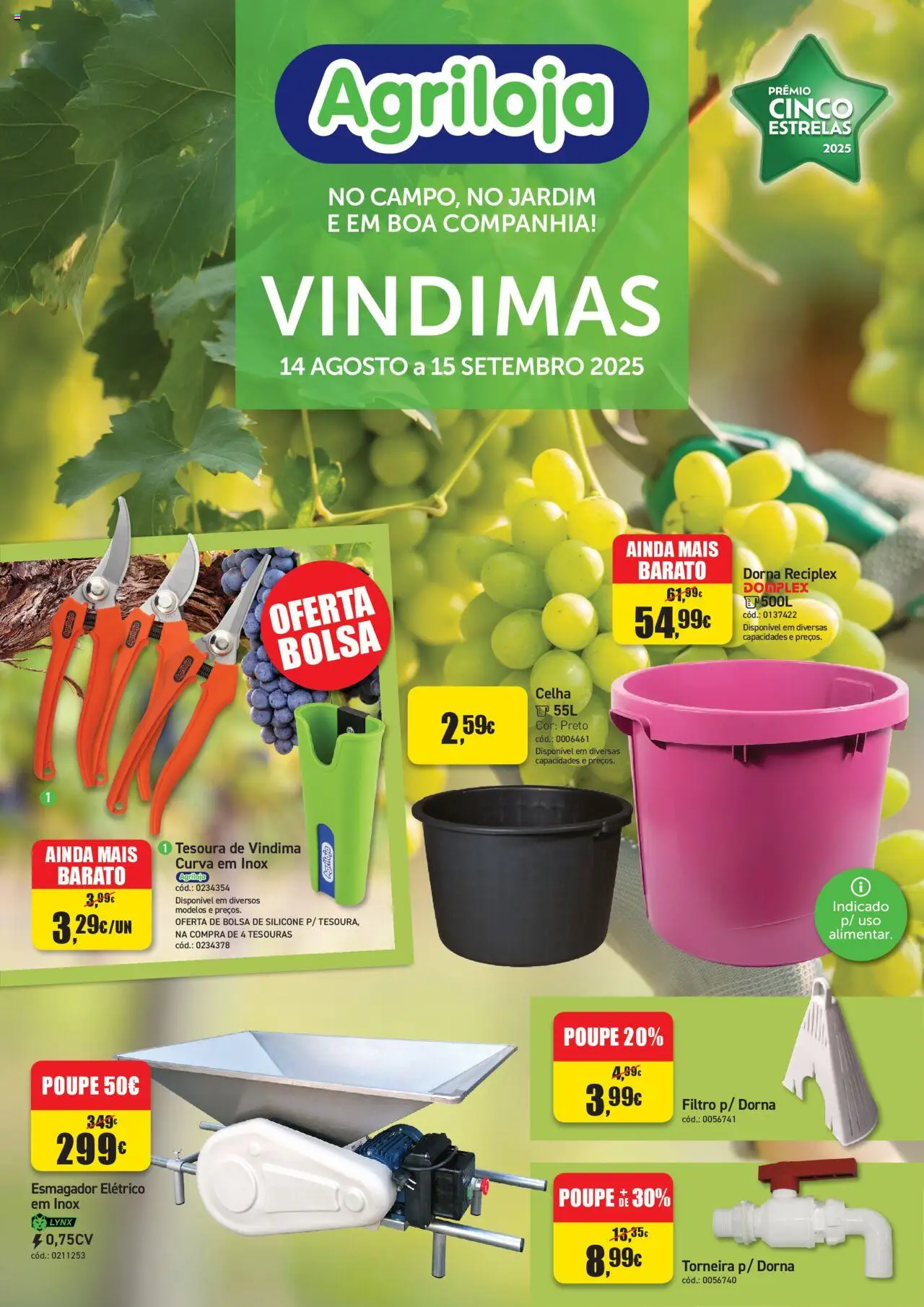 Agriloja folheto │ válido de 14.08.2025 | Página: 1 | Produtos: Bolsa, Torneira