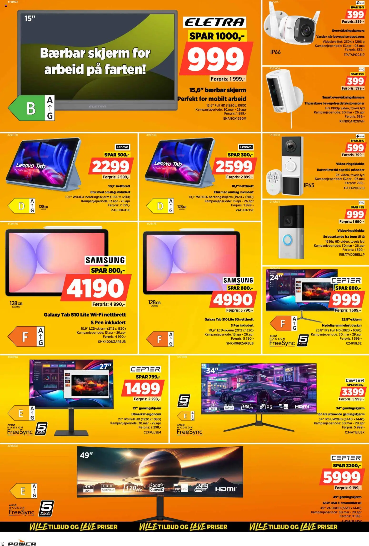 {H1} | Side: 16 | Produkter: Nettbrett, Lyd, Суміш дитяча, Topp