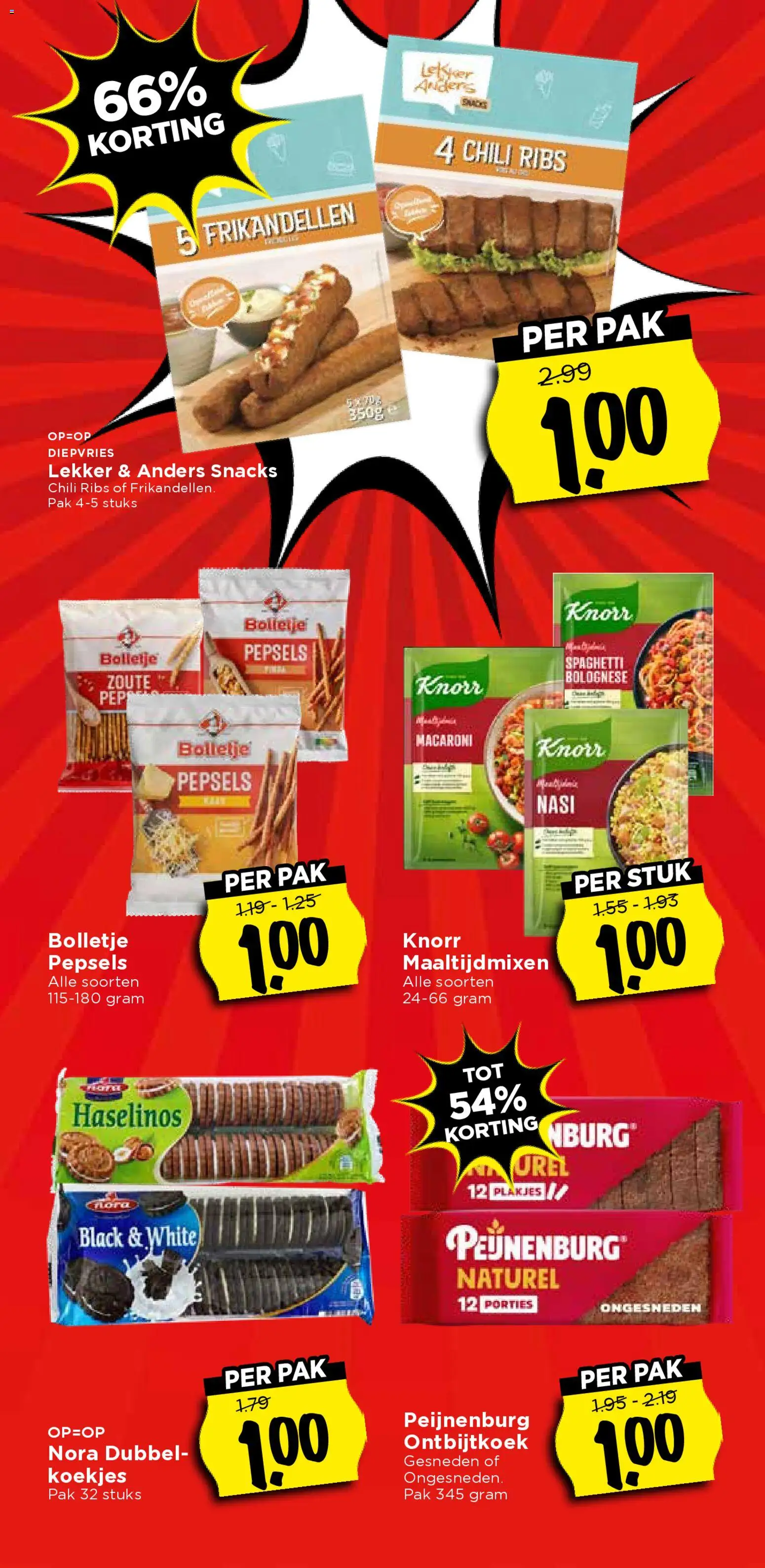 {H1} | Pagina: 34 | Producten: Snacks, Koekjes, Macaroni