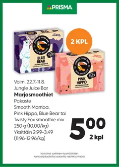 Katso Prisma tarjoukset Juice Bar voimassa alkaen 22.07.2025