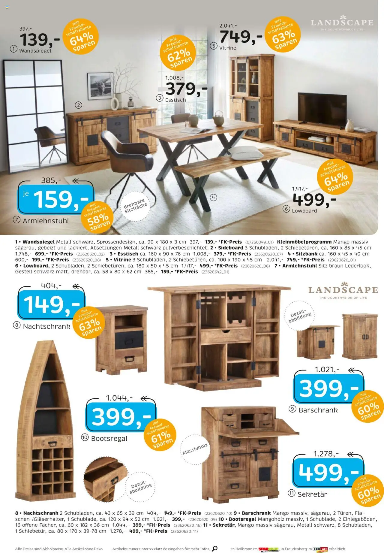 XXXL Lutz Junges Wohnen - gültig ab dem 04.08.2025 | Seite: 6 | Produkte: Sideboard, Sitzbank, Vitrine, Mango