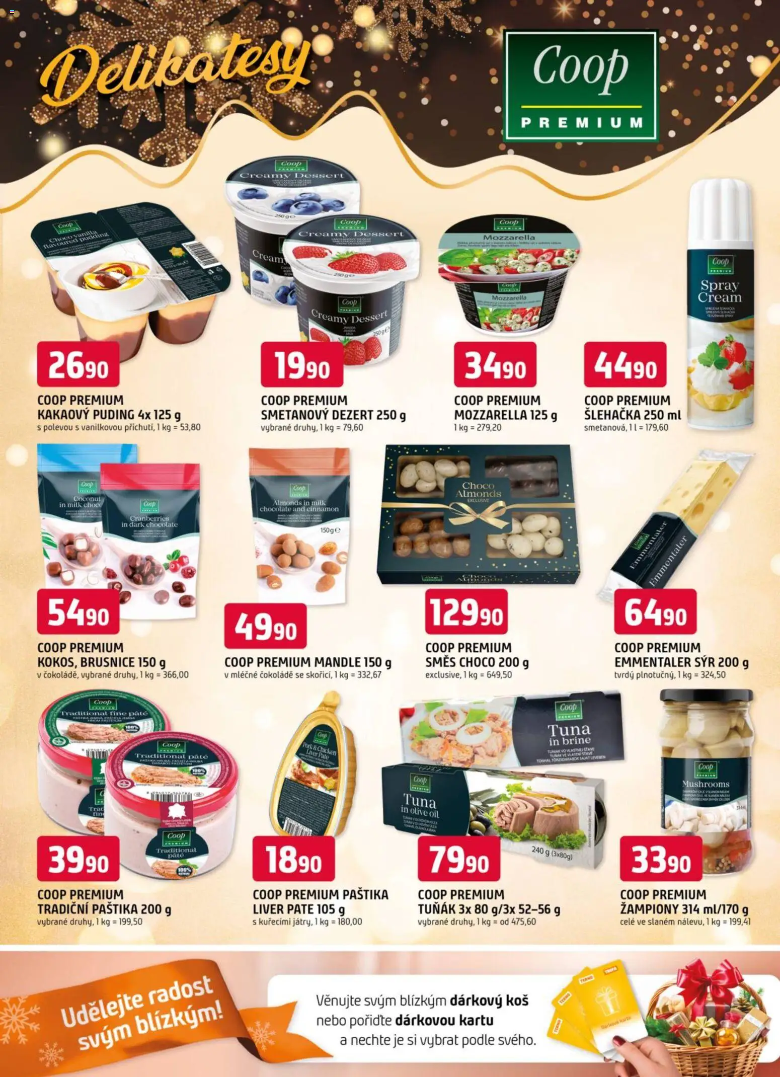 Trefa leták od 17.12.2025 | Strana: 9 | Produkty: Dárkový koš, Puding, Mandle, Paštika