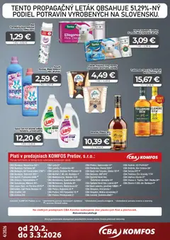 CBA Komfos leták platný od 20.02.2026 | Strana: 16