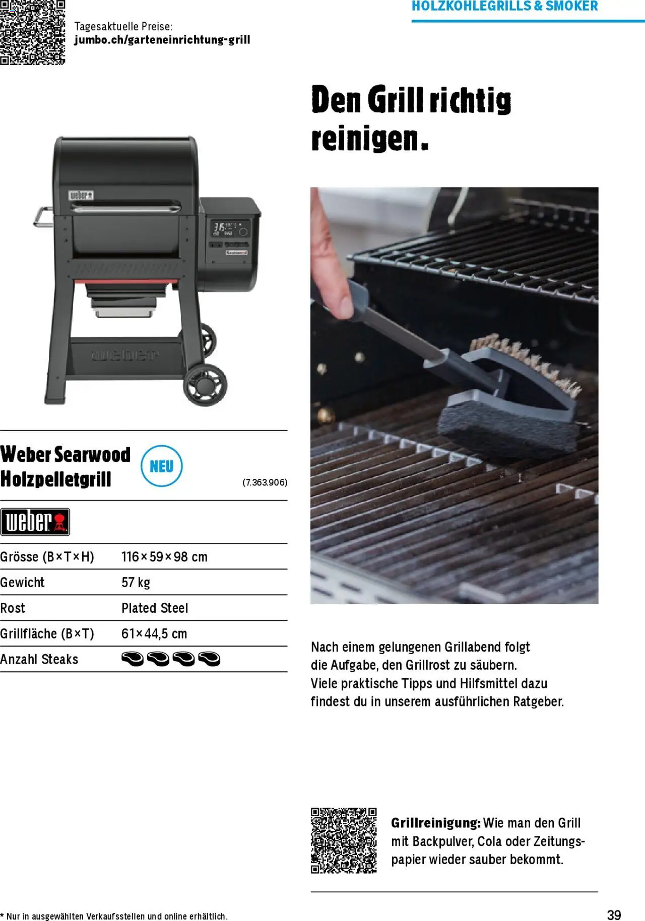 Jumbo Aktionen Grosse Grillbroschüre 2025 ab 21.02.2025 | Seite: 39 | Produkte: Gewicht, Grill
