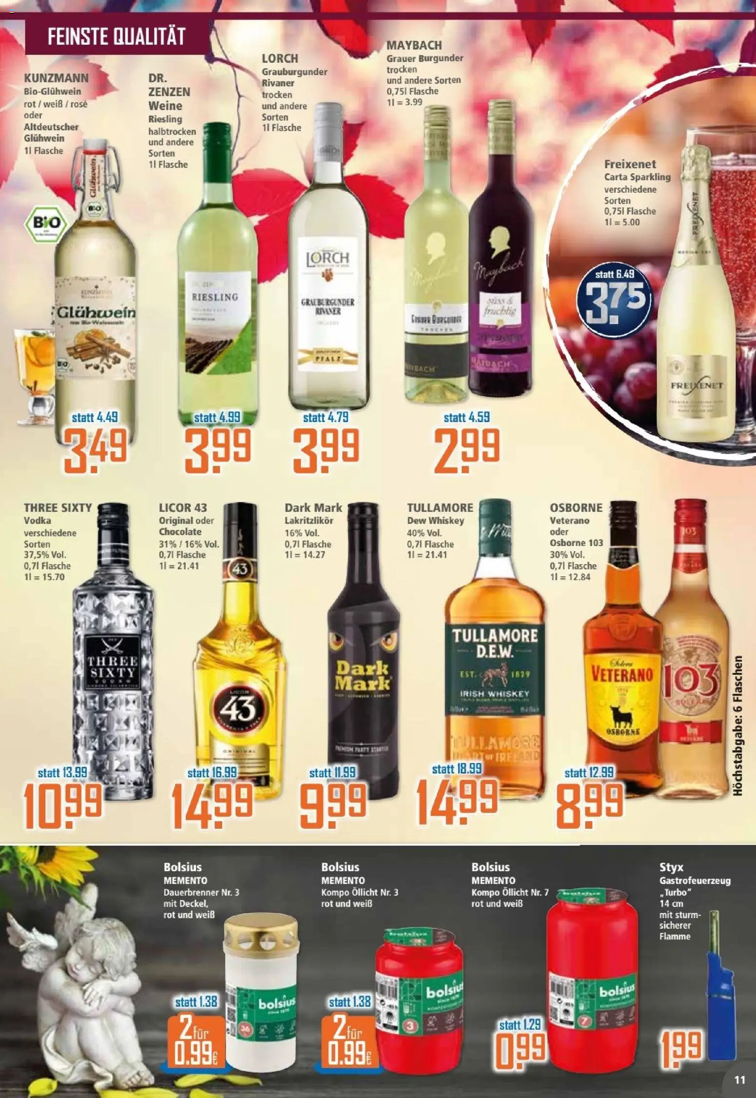 Klaas & Kock Prospekt – gültig ab 27.10.2025 | Seite: 11 | Produkte: Osborne, Freixenet, Vodka, Whiskey
