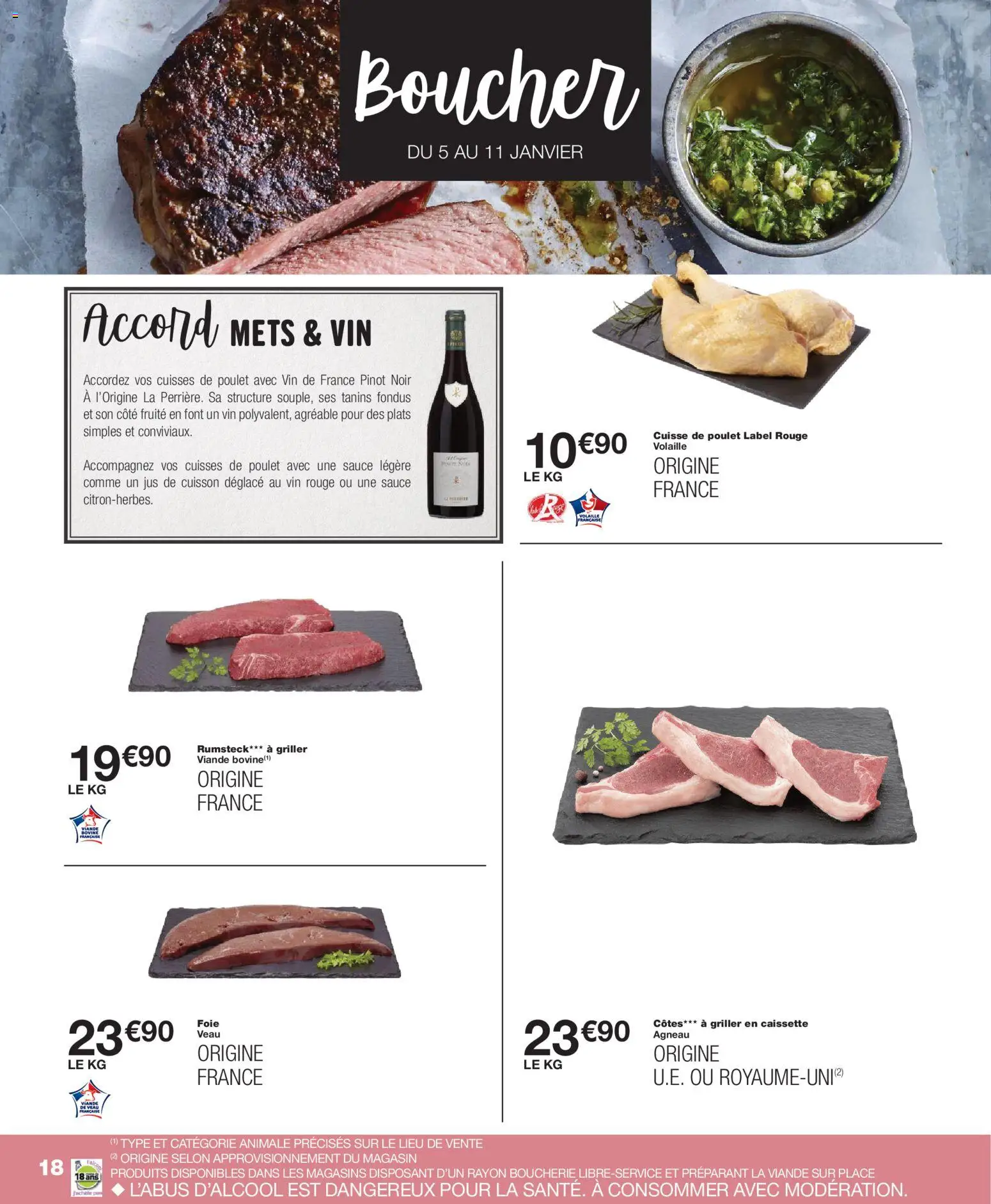 {H1} | Page: 18 | Produits: Agneau, Viande, Jus, Cuisse de poulet