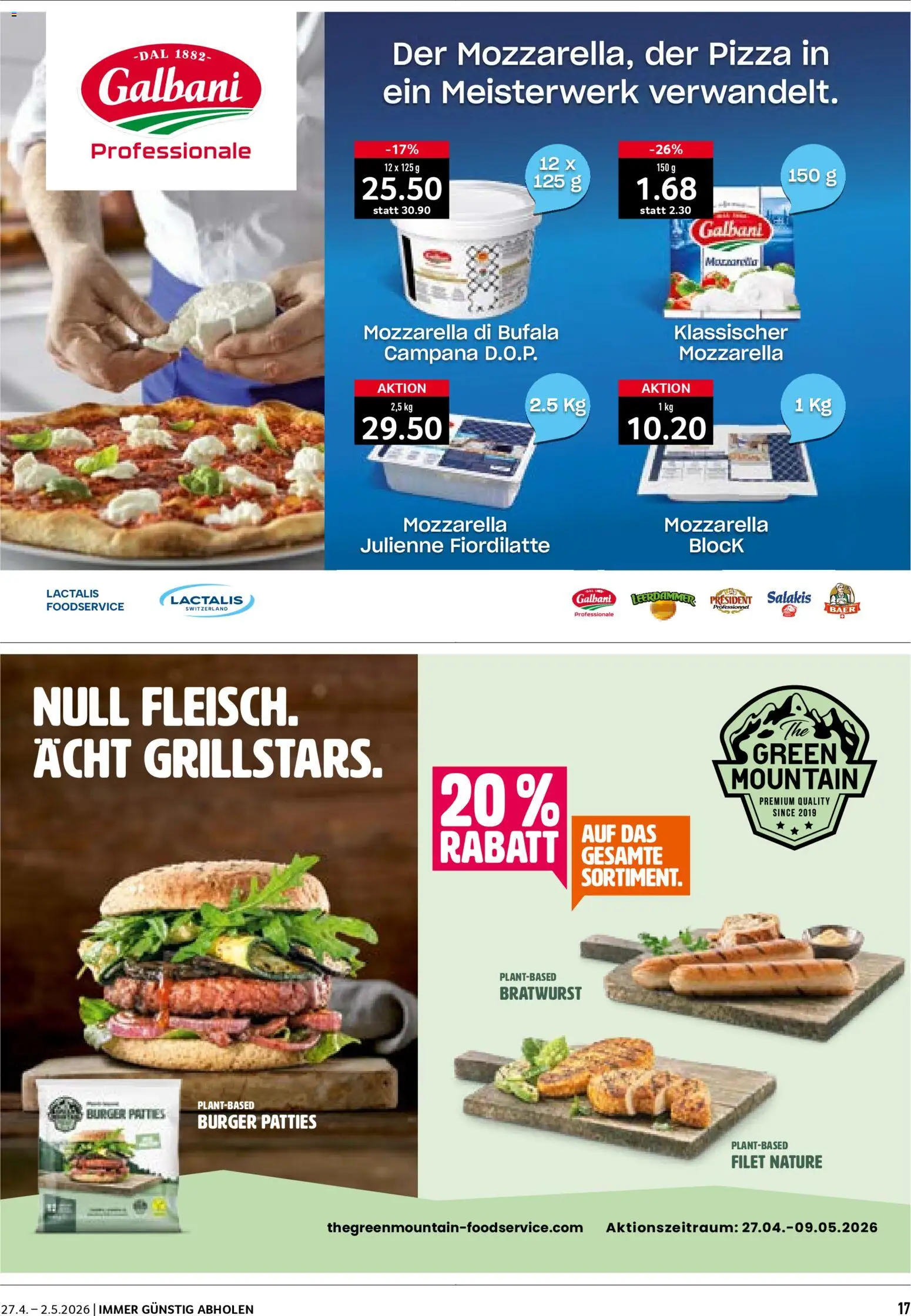 Prodega aktionen – gültig ab 27.04.2026 | Seite: 17 | Produkte: Burger, Pizza