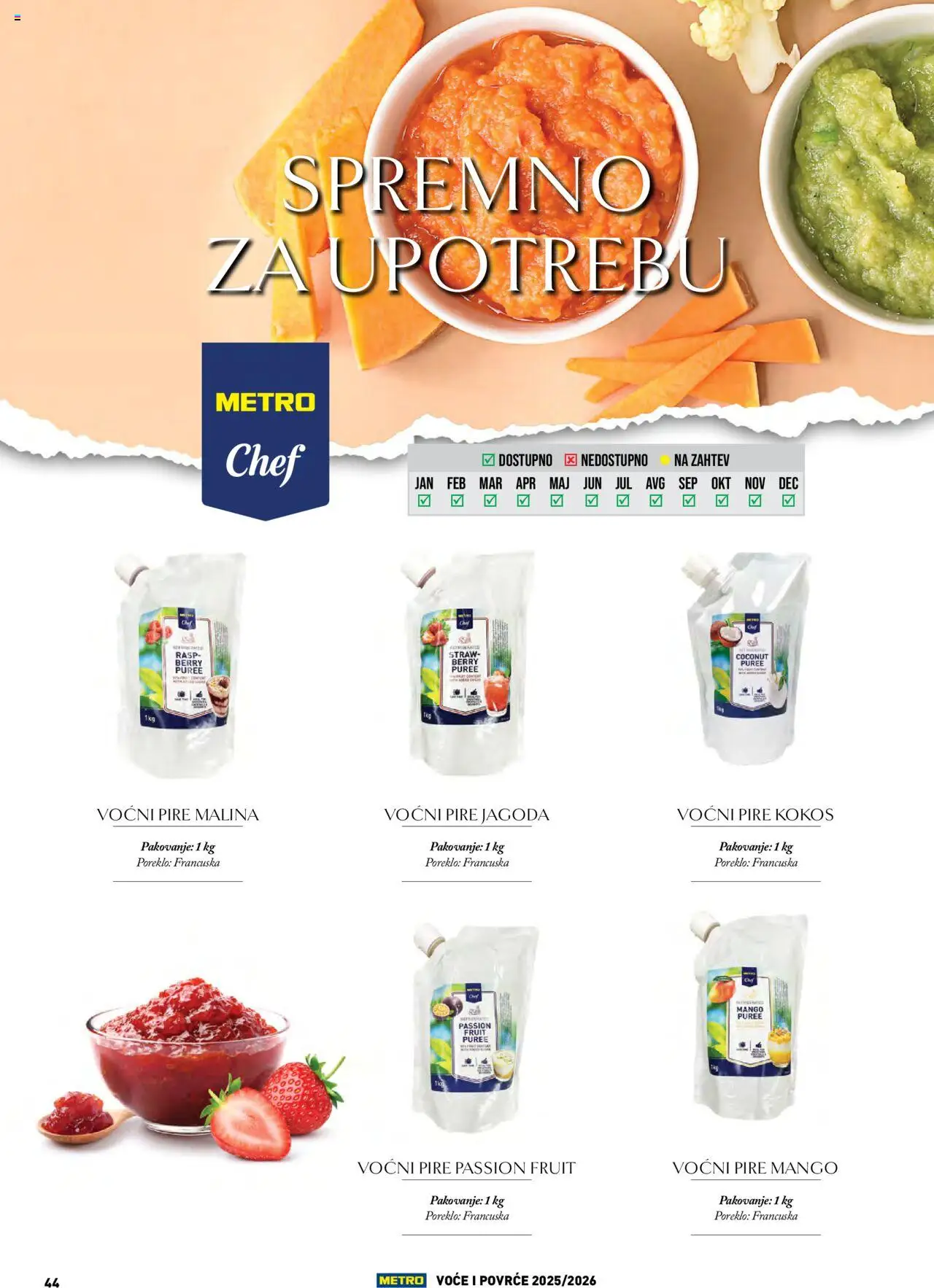 Metro katalog - važi od 07.10.2025 | Strana: 44 | Proizvode: Mango, Jagoda, Malina, Pakovanje