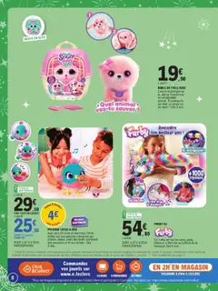 E.Leclerc - Prévisualisation de PELUCHE CHICK-A-BOO, Avec plus 50 sons et réactions, Chick-A-Boo est une peluche interactive qui chante, danse, pond des œufs contenant des poussins et rit aux éclats! Dès 3 ans. valide à partir de 21.10.2025 | Page: 8