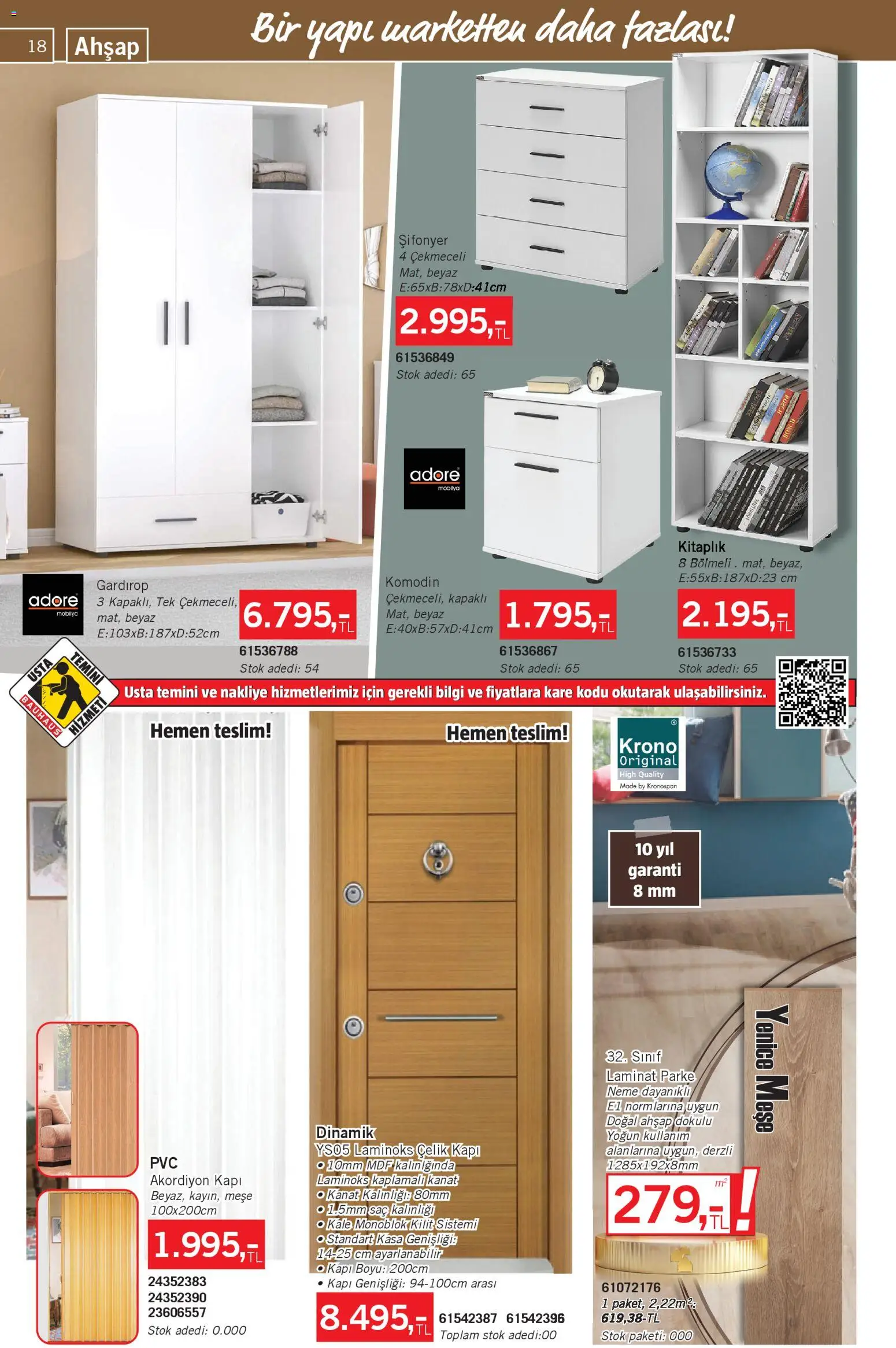 Bauhaus Katalog - 01.11.2025 tarihinden itibaren geçerlidir | Sayfa: 18 | Ürünler: Gardırop, Komodin, Şifonyer, Kasa