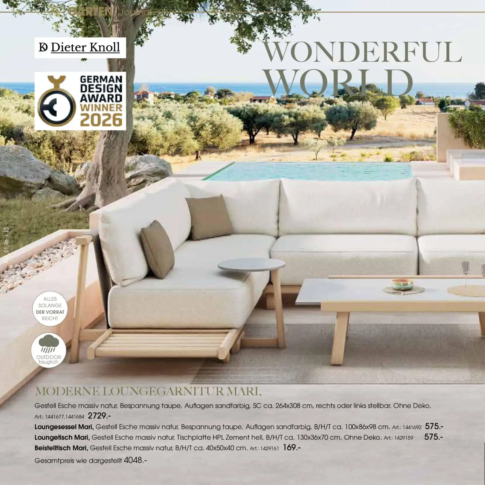 Zurbrüggen Sommer 2026 – gültig ab 19.03.2026 | Seite: 32 | Produkte: Beistelltisch