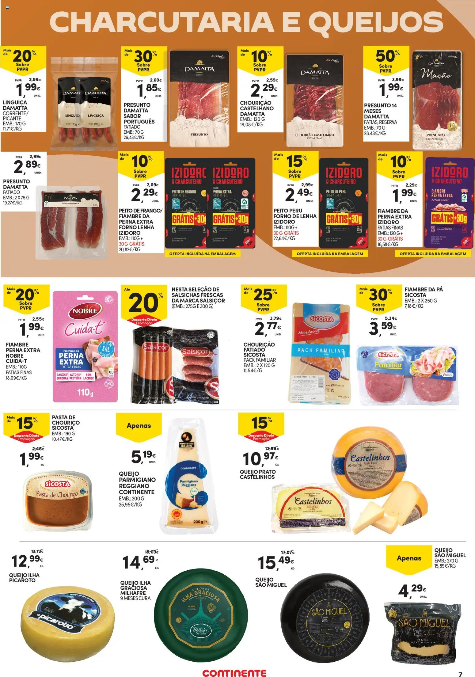 Continente - Açores │ válido de 19.03.2026 | Página: 7 | Produtos: Forno, Queijo, Chouriço, Pá