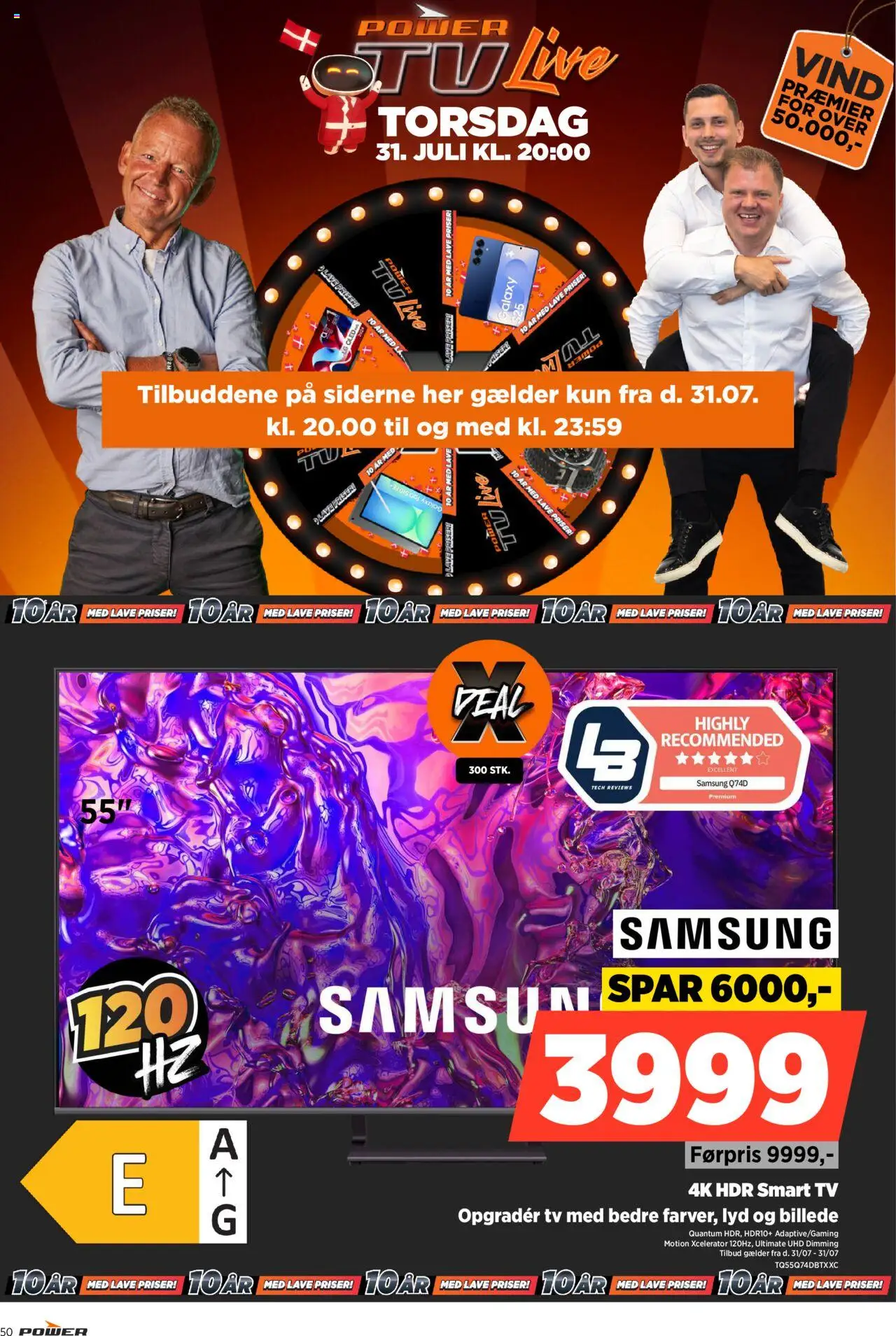 Power Tilbudsavis gyldig fra 31.07.2025 | Side: 50 | Produkter: Smart TV, TV, Lyd