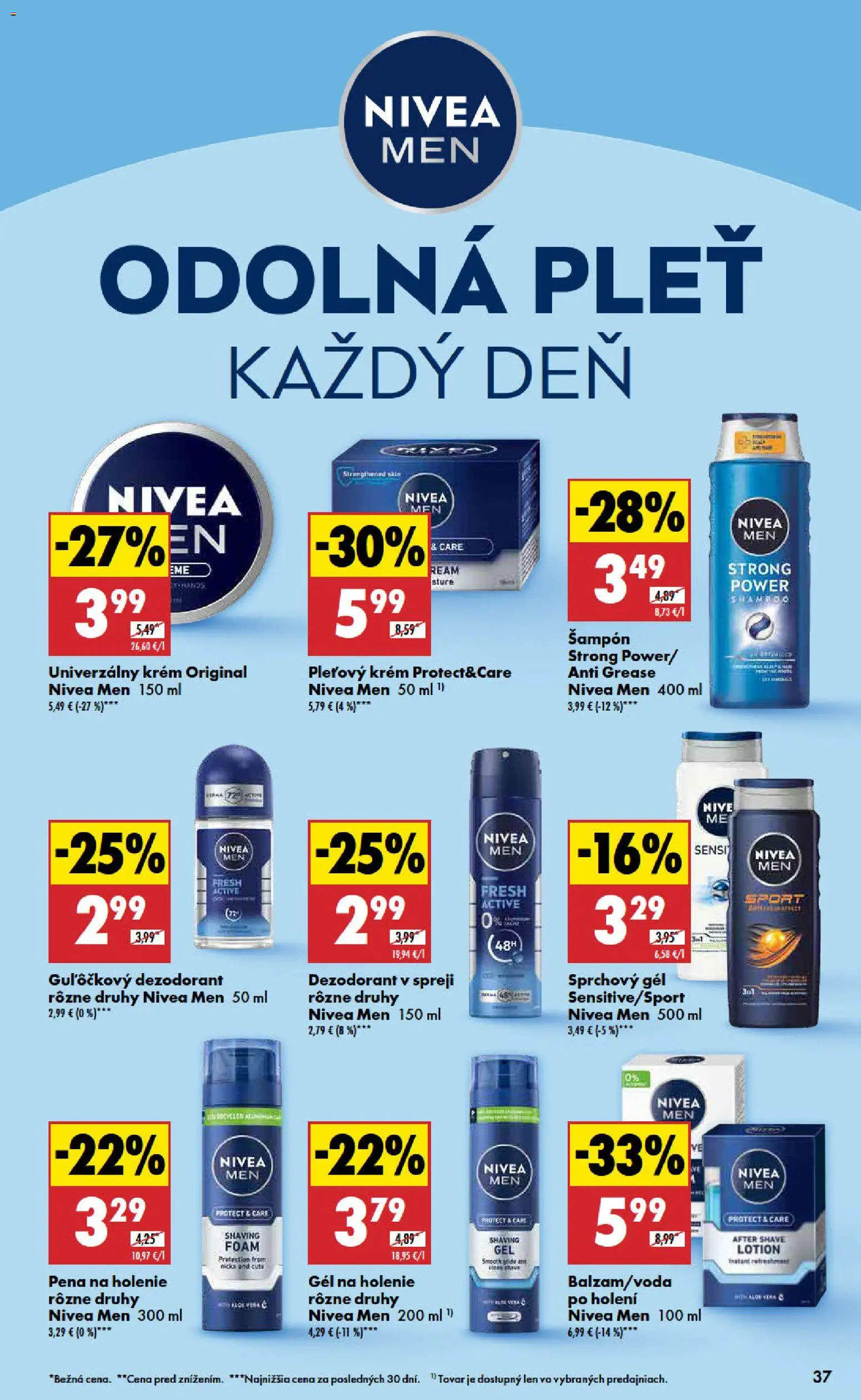 Nové Biedronka akcie – leták je platný od 06.11.2025 | Strana: 37 | Produkty: Nivea, Šampón, Pena na holenie, Sprchový gél