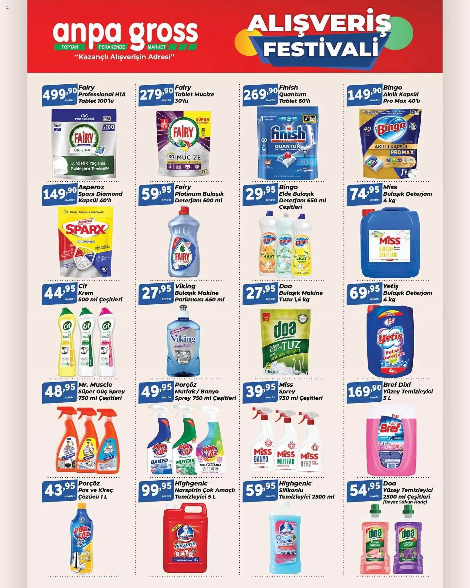 Anpa Gross Temizlikten hijyene, kişisel bakımdan konfora - 01.11.2025 tarihinden itibaren geçerlidir | Sayfa: 3 | Ürünler: Banyo, Krem, Parlatıcı, Tuz