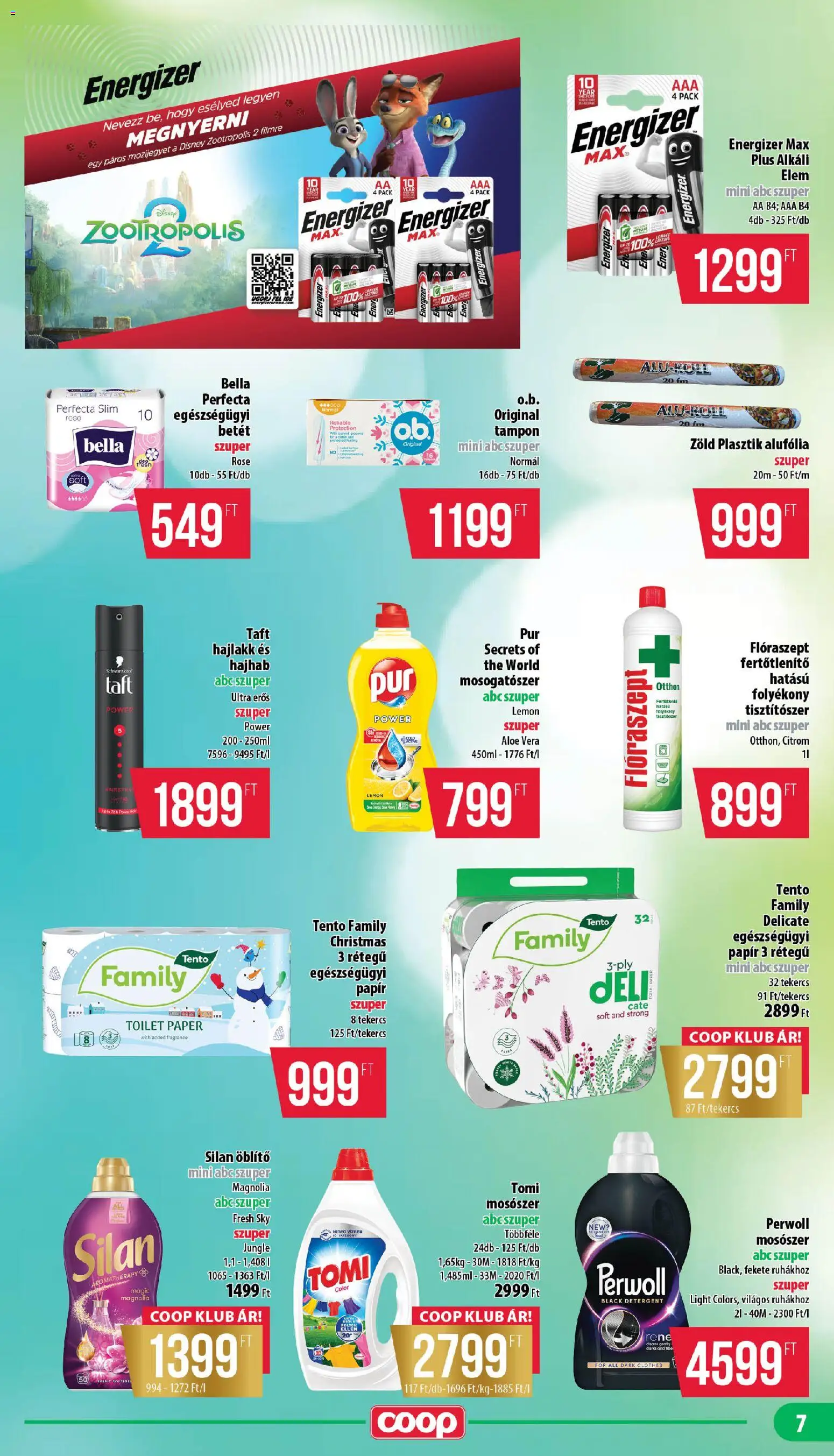 COOP akciós ujság - amely érvényes a következő dátumtól: 11.12.2025 | Oldal: 7 | Termékek: Öblítő, Hajlakk, Mosogatószer, Citrom