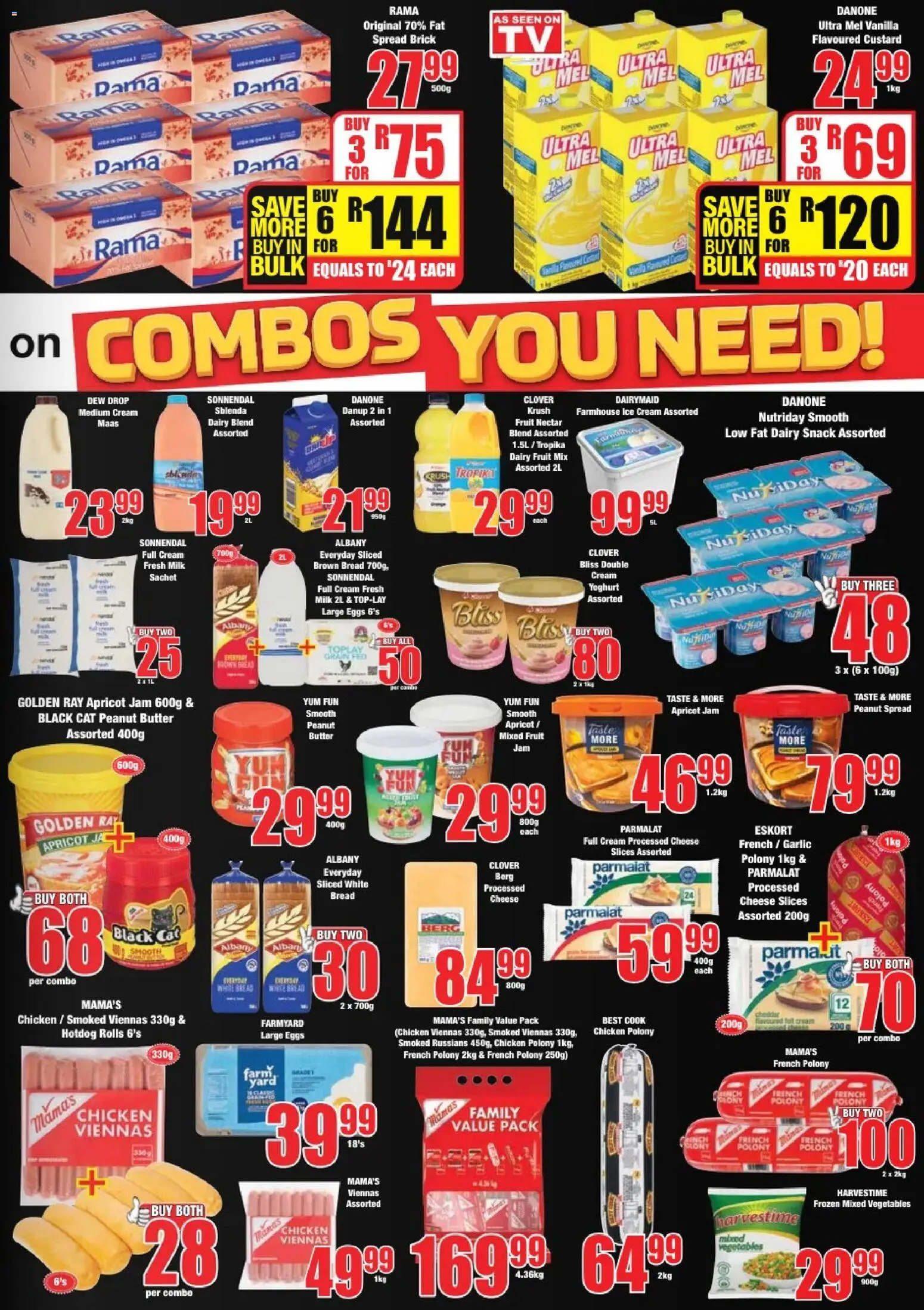 New Boxer catalogue – valid from 24.11.2025 | Page: 3 | Products: Custard, Jam, Butter, Bread