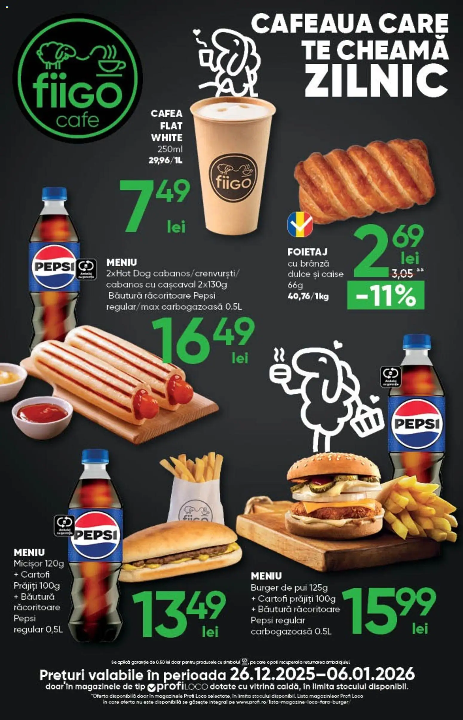 Noul catalog Profi – valabil de la 26.12.2025 | Pagină: 15 | Produse: Vitrină, Brânză, Cafea, Cartofi