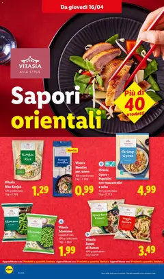 Anteprima del volantino Vitasia Riso Konjak, 270 g confezione valido a partire dal 16.04.2026 | Pagina: 16 | Prodotti: Riso, Fagioli, Mazzancolle, Salsa