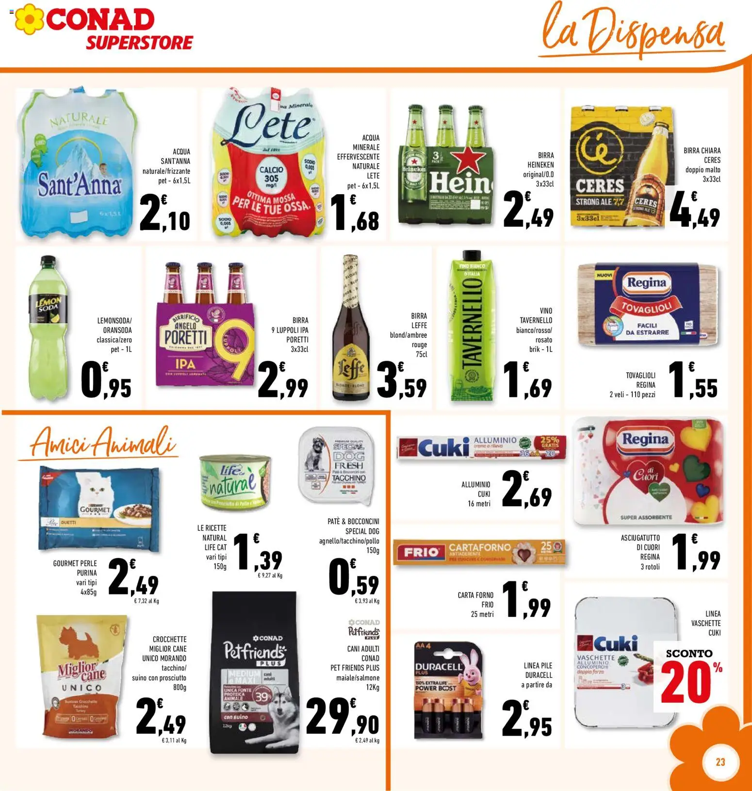 Volantino Conad del 25.03.2026 | Pagina: 23 | Prodotti: Tacchino, Prosciutto, Crocchette, Heineken