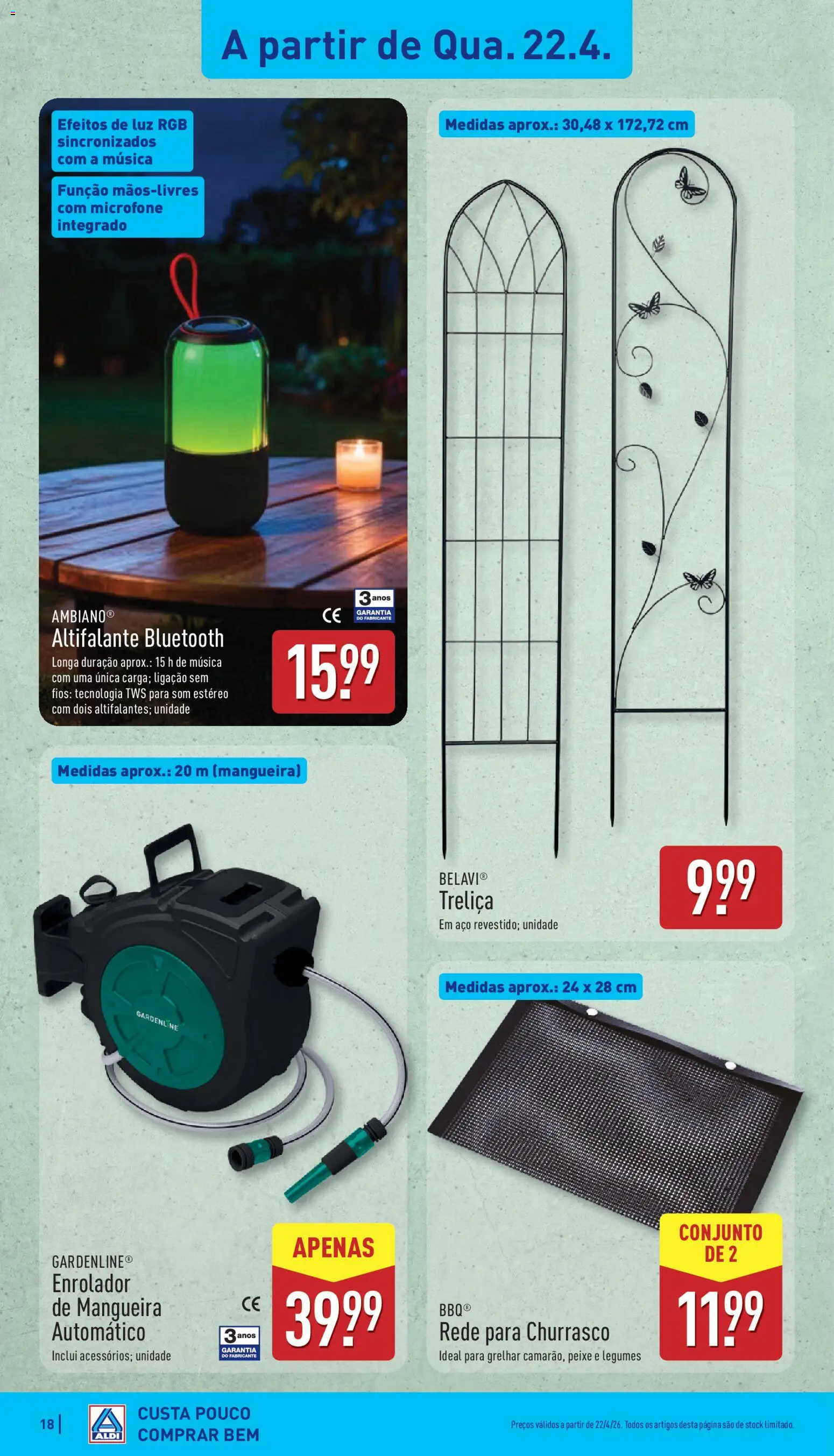 Aldi folheto │ válido de 20.04.2026 | Página: 18 | Produtos: Microfone, Altifalante, Mangueira, Peixe