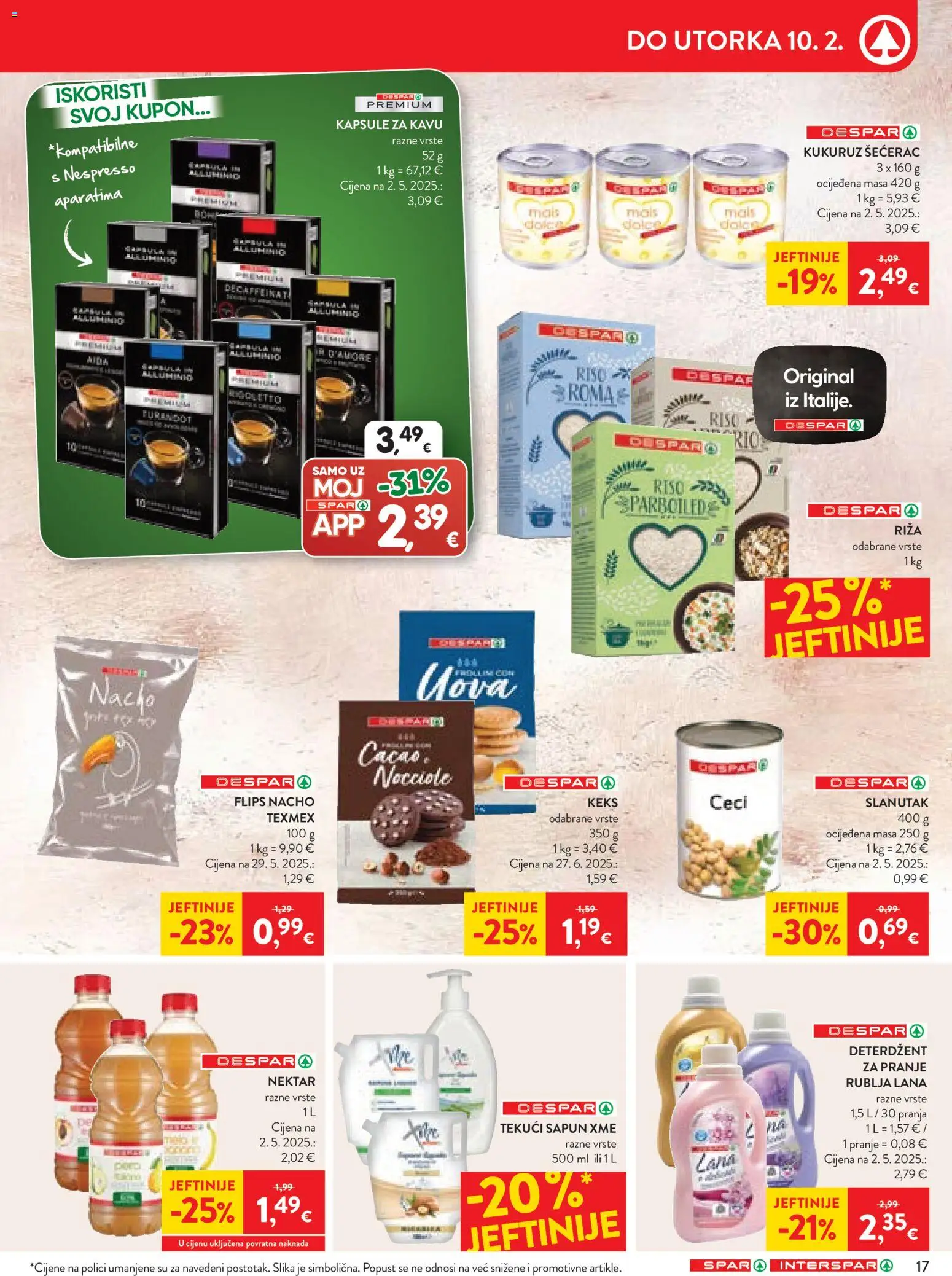 Spar katalog | vrijedi od 04.02.2026 | Stranica: 19 | Proizvodi: Kukuruz, Sapun, Riža, Kapsule za kavu