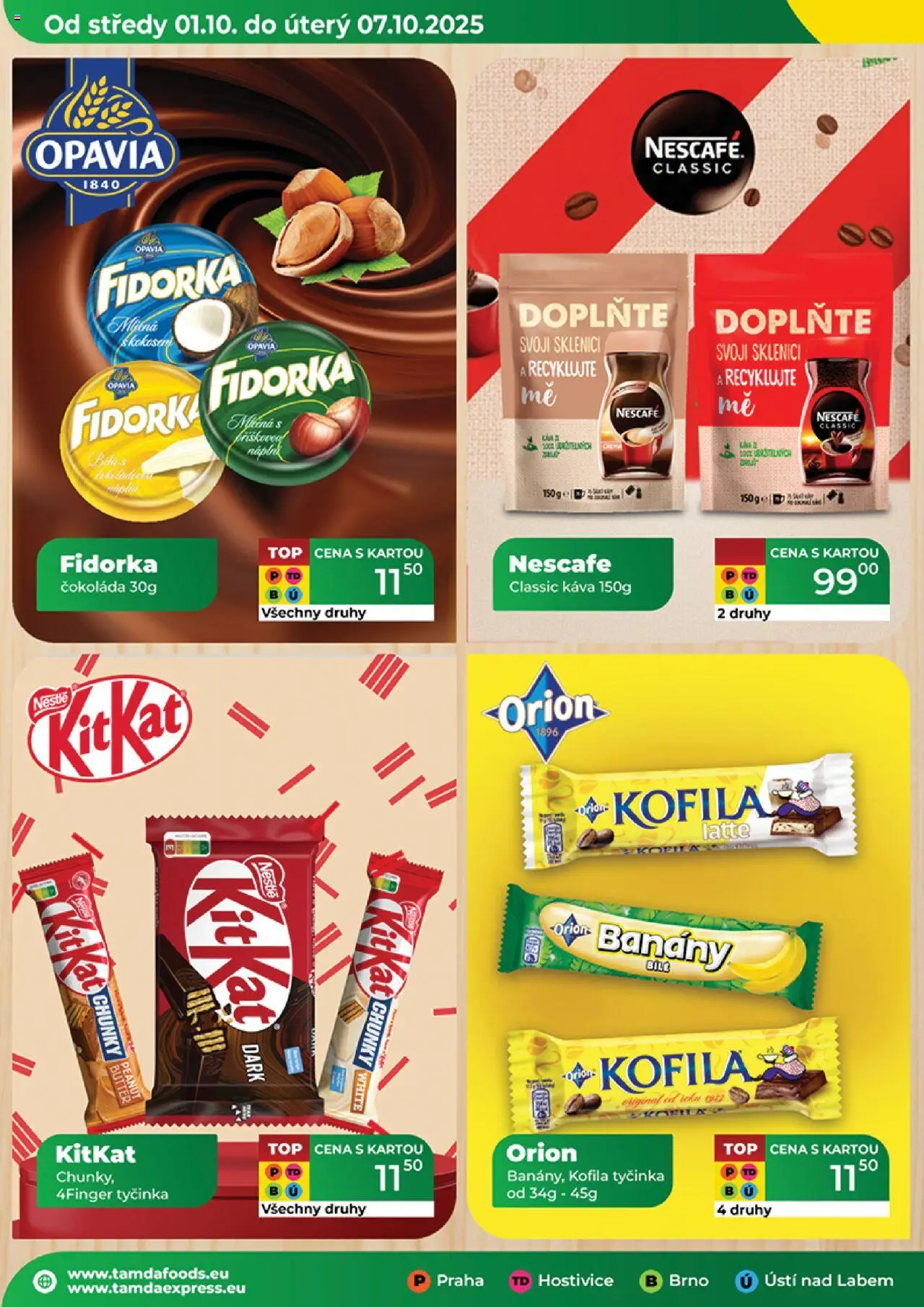 Tamda Foods leták od 01.10.2025 | Strana: 6 | Produkty: Káva, Banány, Nescafé, Fidorka