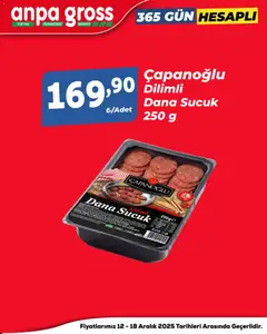 12.12.2025 tarihinden itibaren geçerli olan Anpa Gross kataloğu önizlemesi | Sayfa: 2 | Ürünler: Sucuk