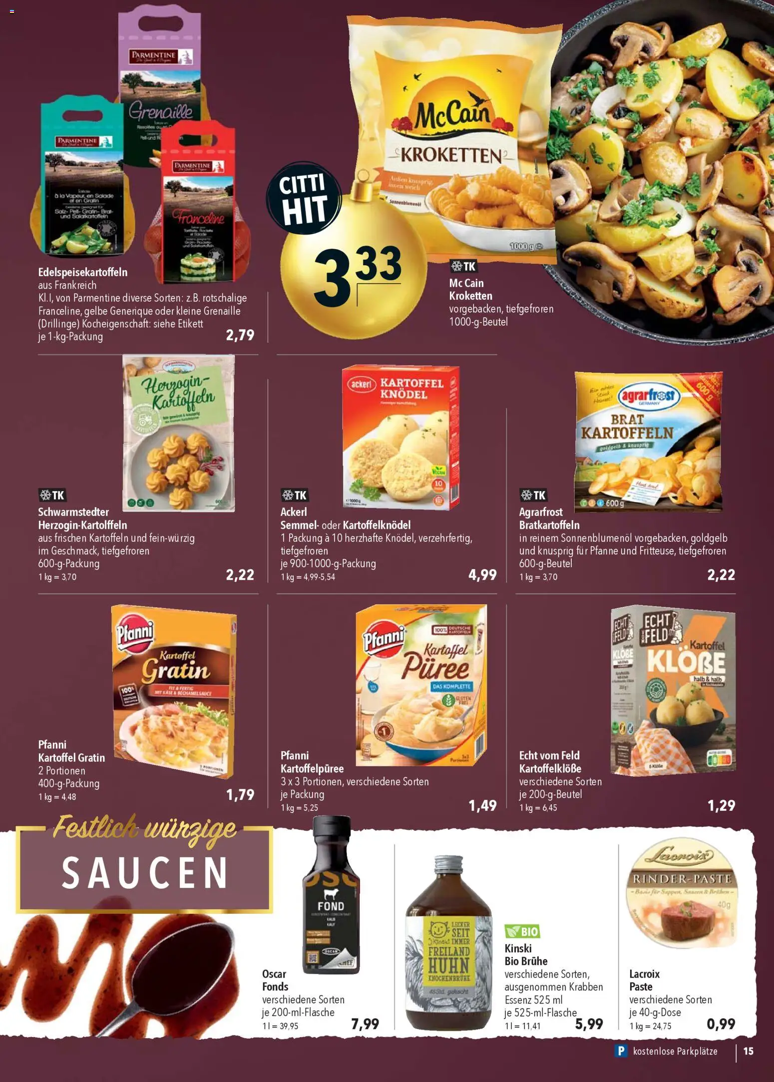 CITTI Markt - Black Friday – gültig ab 26.11.2025 | Seite: 17 | Produkte: Käse, Sonnenblumenol, McCain, Kartoffeln