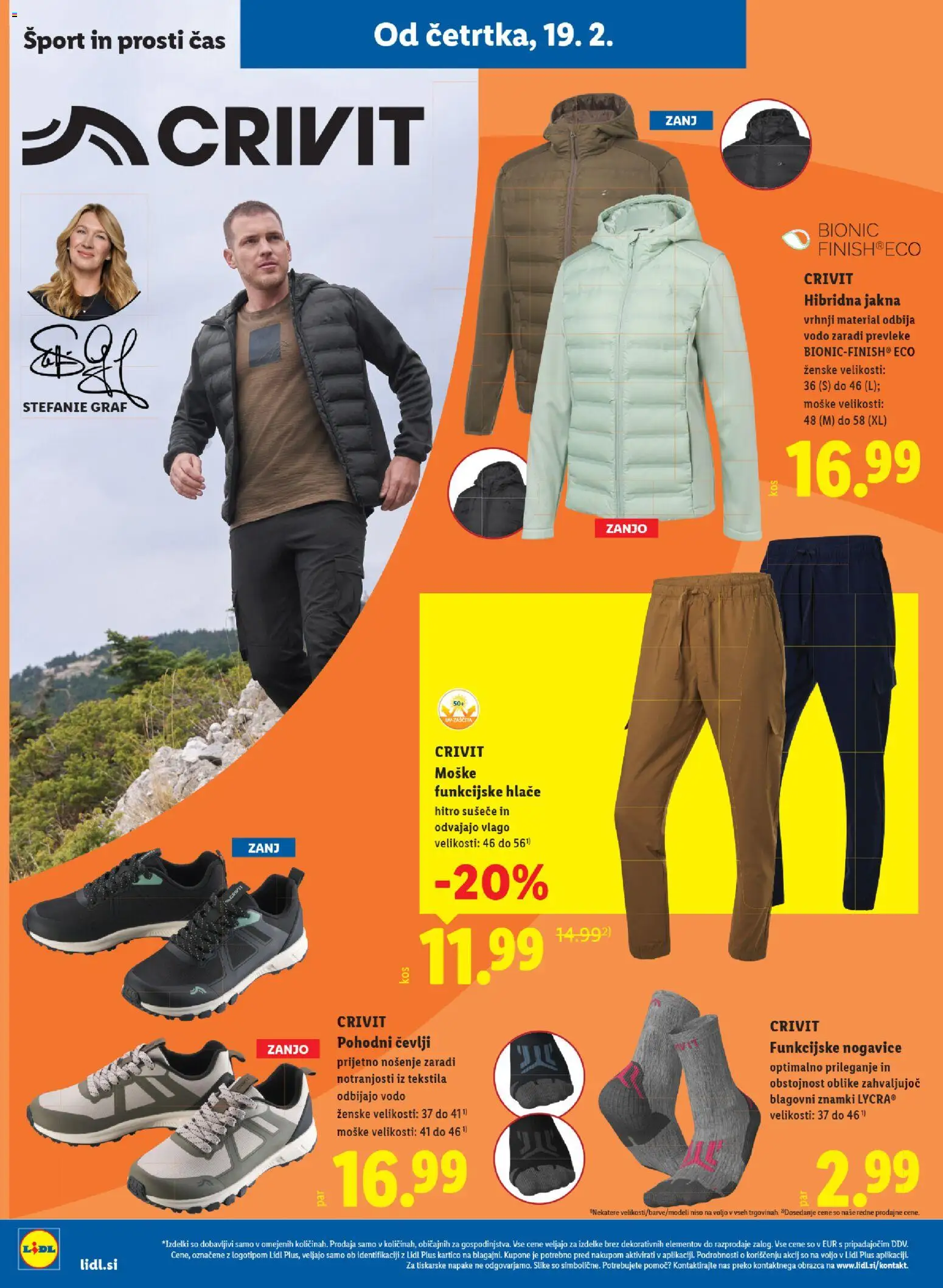 Novi Lidl katalog ponudbe – veljaven od 19.02.2026 | Stran: 26 | Izdelki: Jakna, Hlace, Nogavice, Cevlji