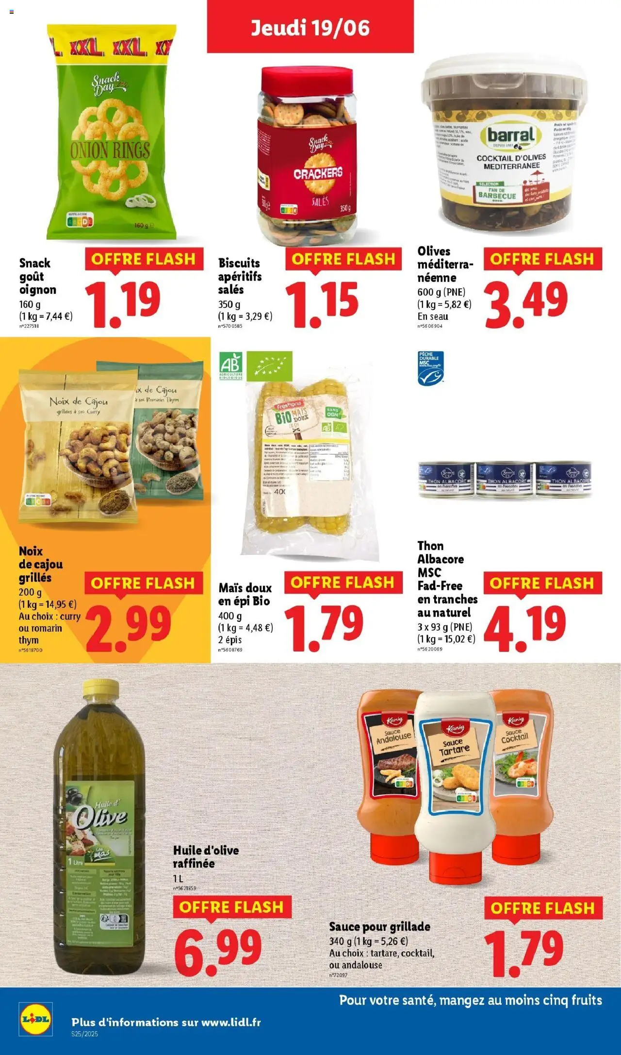  | Page: 20 | Produits: Noix de cajou, Huile D'olive, Thon, Huile