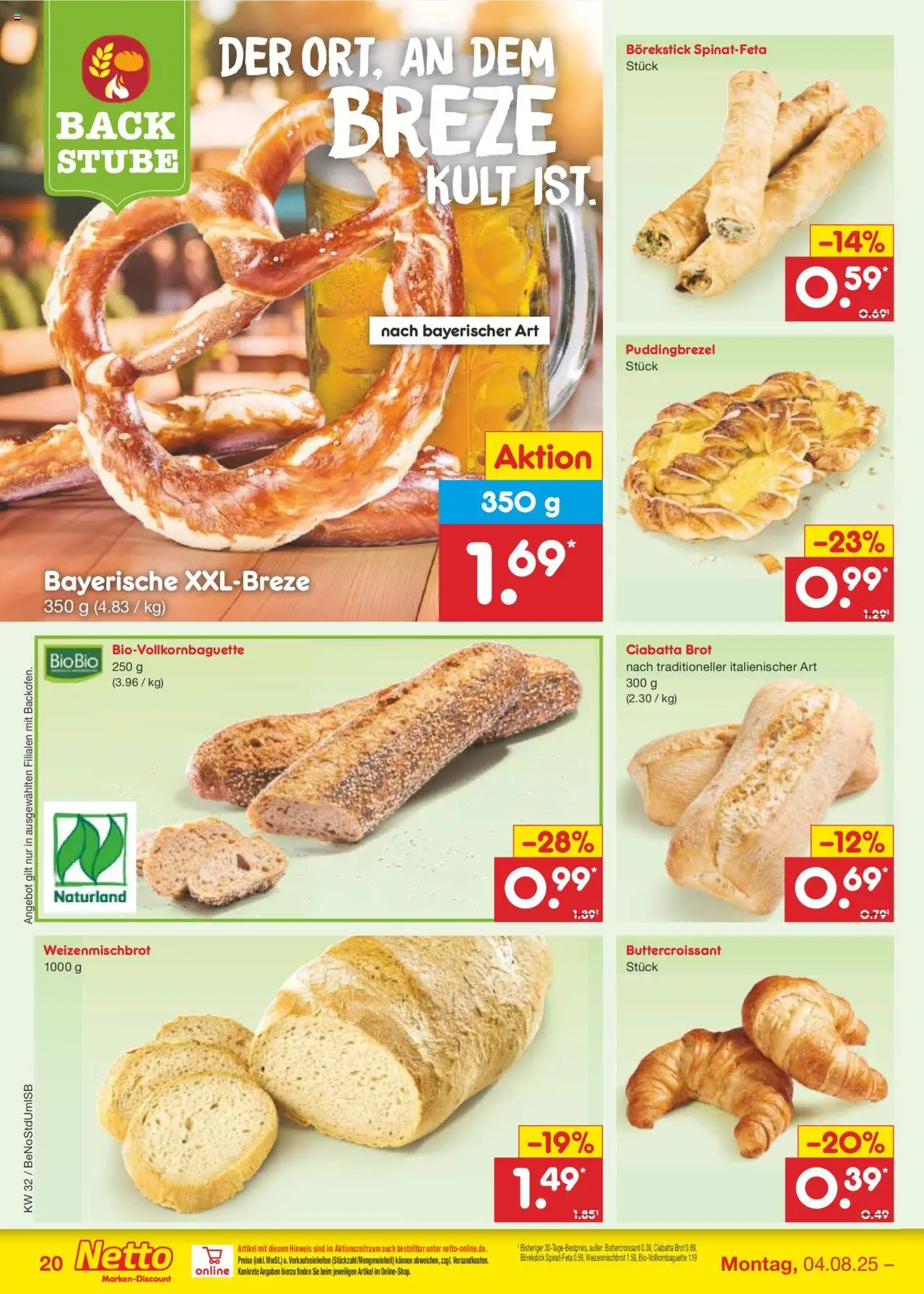 Netto Marken-Discount Prospekt 	 - gültig ab dem 04.08.2025 | Seite: 36 | Produkte: Brot