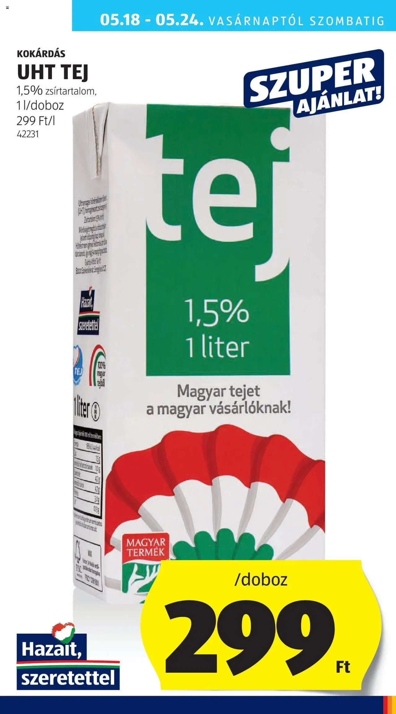 Aldi akciós ujság - amely érvényes a következő dátumtól: 29.05.2025 | Oldal: 9 | Termékek: Tej