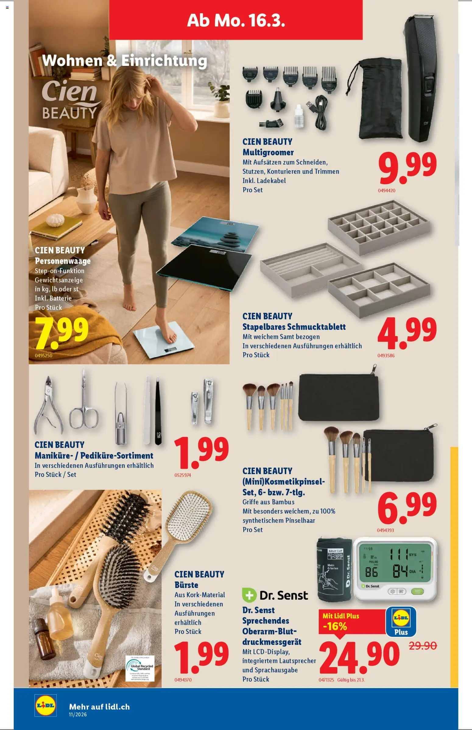 Lidl aktionen – gültig ab 12.03.2026 | Seite: 30 | Produkte: Personenwaage, Batterie, Bürste, Lautsprecher