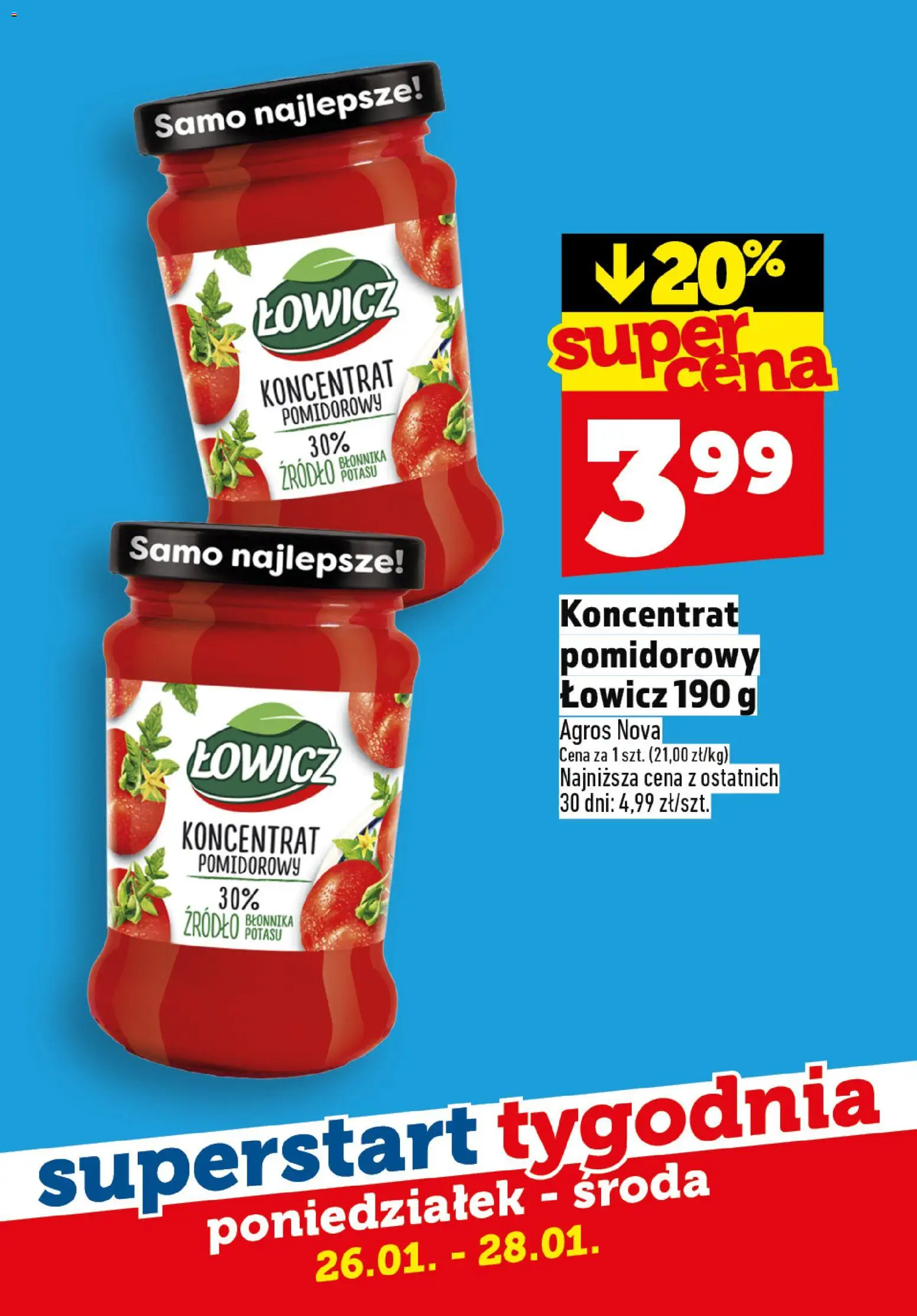Topaz Gazetka - Superstart tygodnia od 26.01.2026 | Strona: 5 | Produkty: Koncentrat pomidorowy