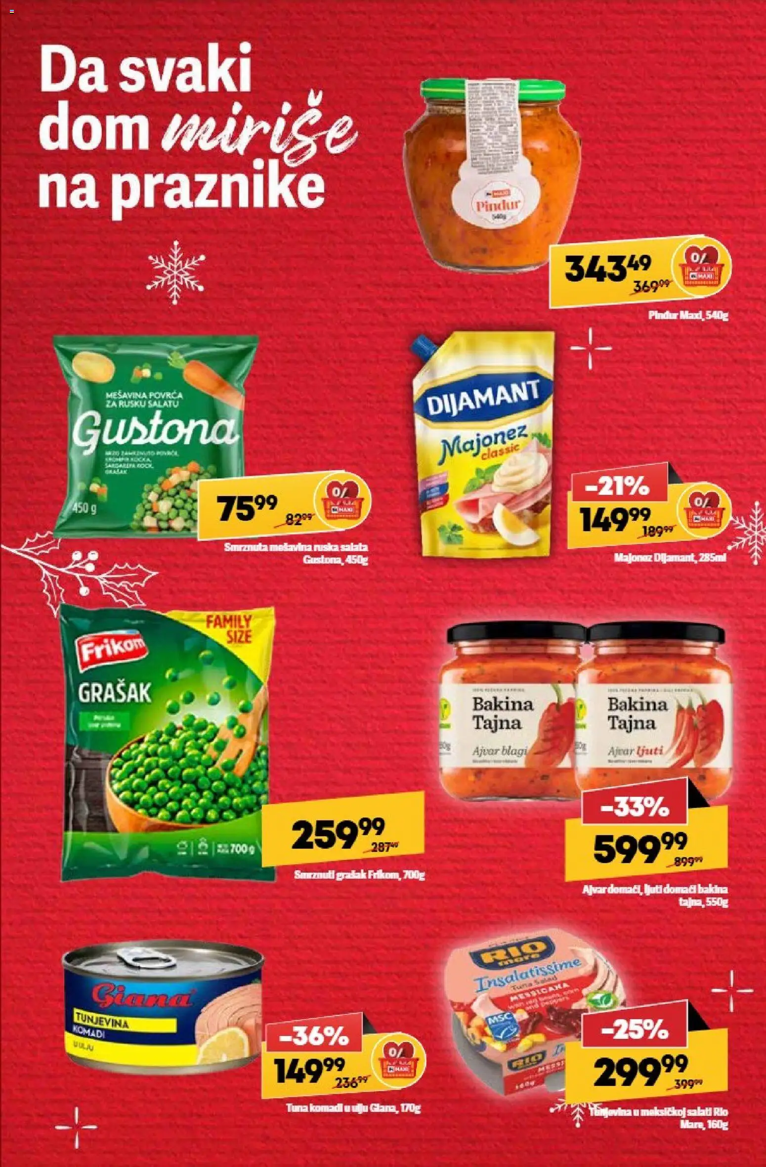 Maxi katalog - važi od 22.12.2025 | Strana: 18 | Proizvode: Ruska salata, Ajvar, Salata, Grašak