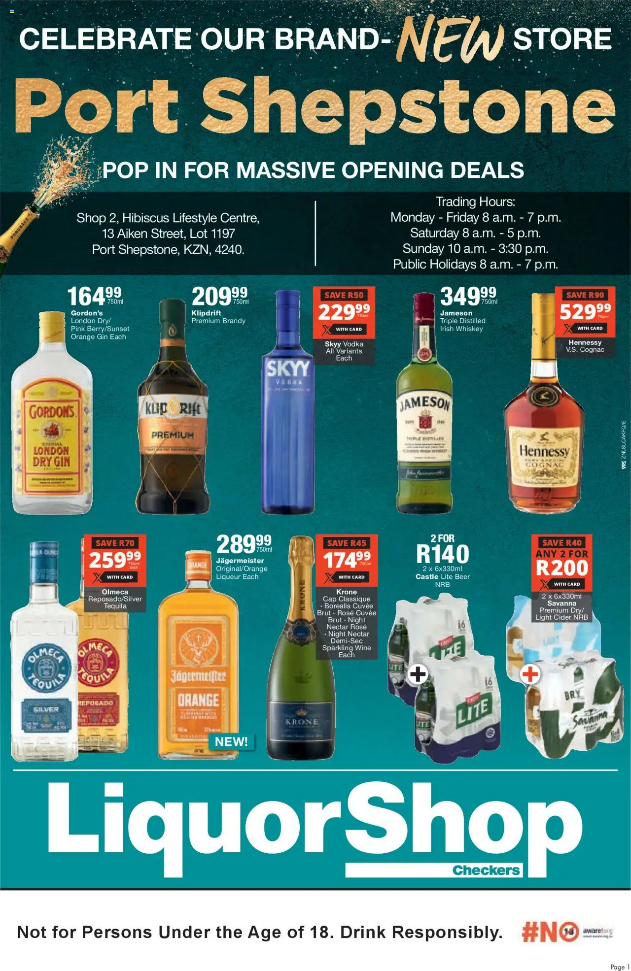 New Checkers catalogue – valid from 01.09.2025 | Page: 1 | Products: Beer, Gin, Whiskey, Ensalada de quino