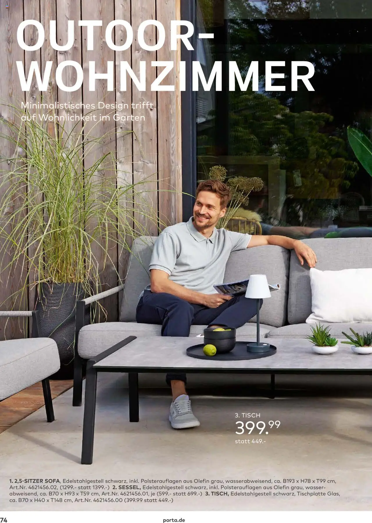 Porta! - Outdoor - Gartenmöbelkatalog 2025 - gültig ab dem 02.03.2025 | Seite: 74 | Produkte: Tisch, Wasser
