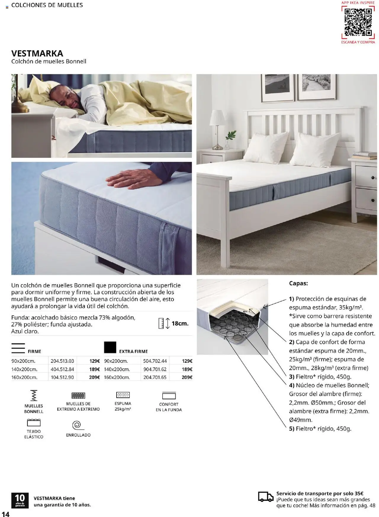 Catálogo IKEA Confort │ válido desde el 04.02.2025 | Página: 14 | Productos: Colchon, Funda