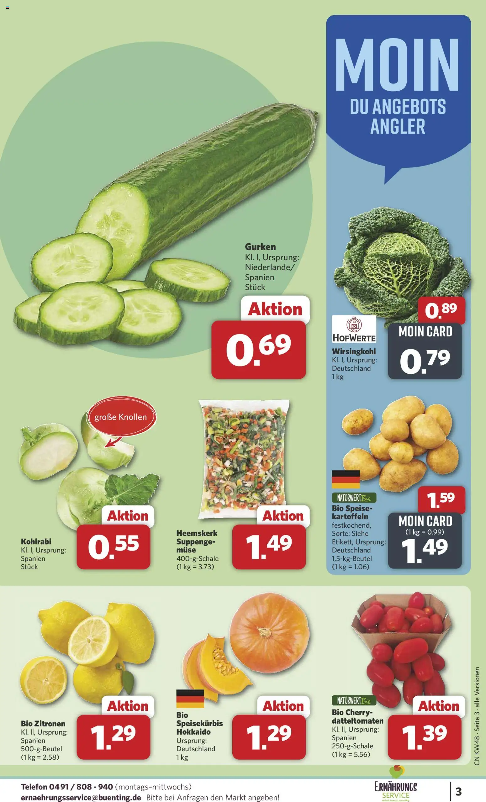 Combi - Black Friday – gültig ab 24.11.2025 | Seite: 3 | Produkte: Kohlrabi, Gurken, Telefon, Zitronen